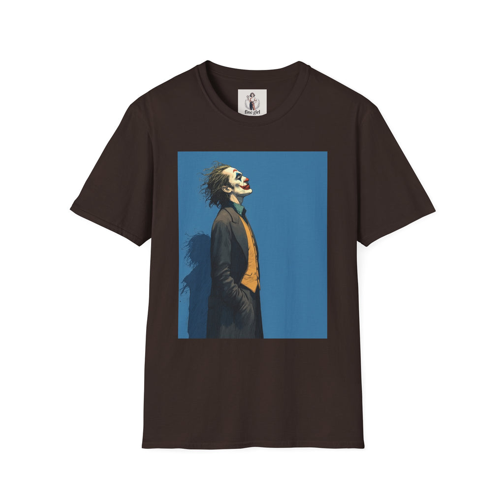The Joker Superhero Marvel Unisex Softstyle T-Shirt, Comic Book Tee, Geeky Clothing, Cosplay Costume Top