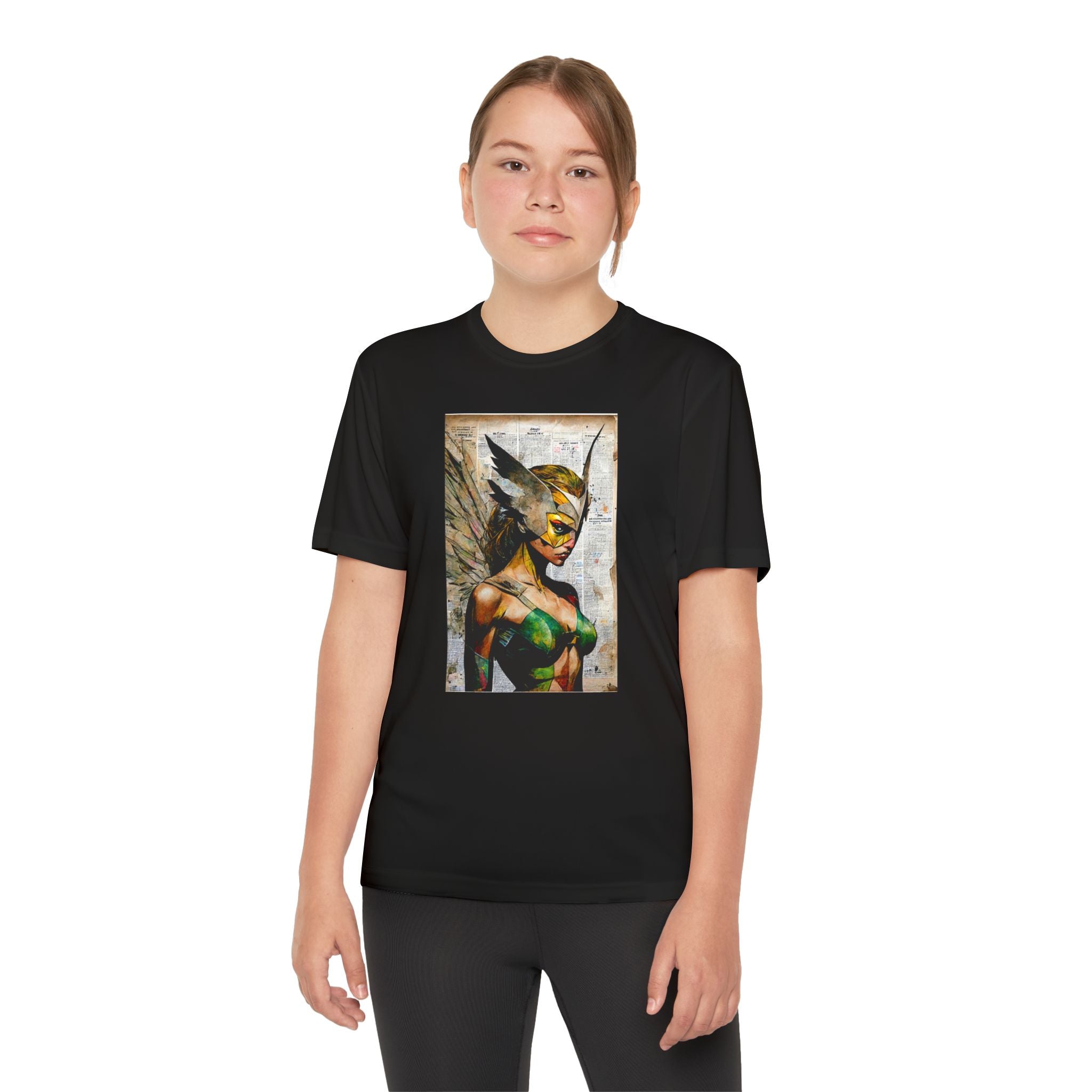 Superhero Youth T-Shirt Sports Graphic Tee, Cool Athletic Shirt for Kids