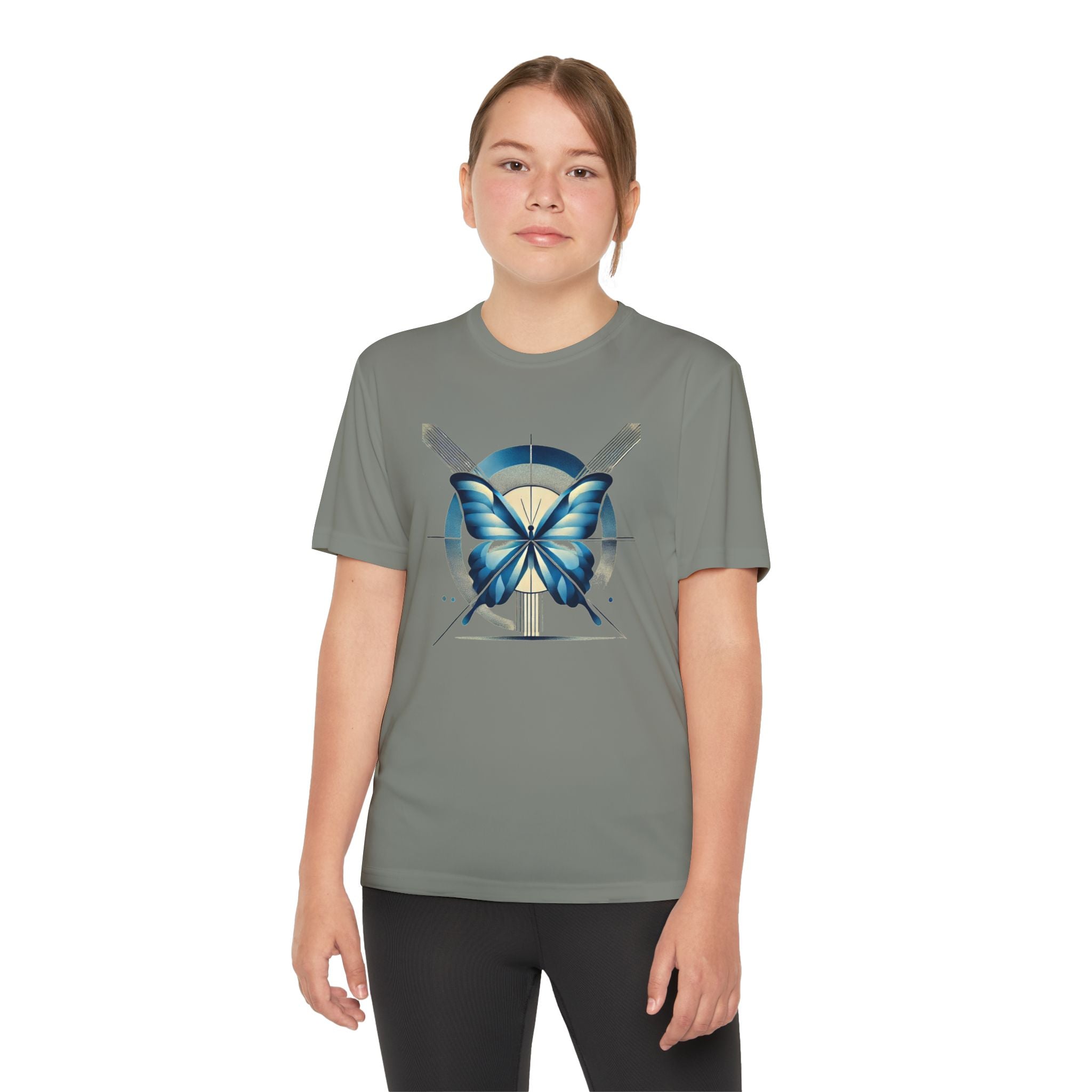 Butterffy Youth T-Shirt Sports Graphic Tee, Cool Athletic Shirt for Kids, Perfect for Sports Events, Team Spirit