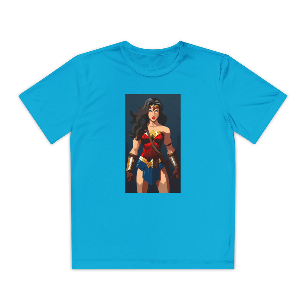 Superhero Youth T-Shirt Sports Graphic Tee, Cool Athletic Shirt for Kids