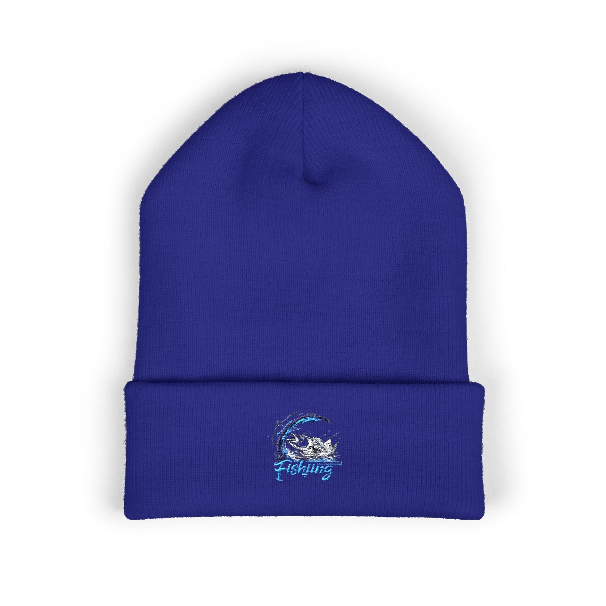 Beanie, Fishing Embroidered Hat for Outdoor Enthusiasts, Angler Gift, Fisherman Apparel, Winter Headwear, Knit Cap