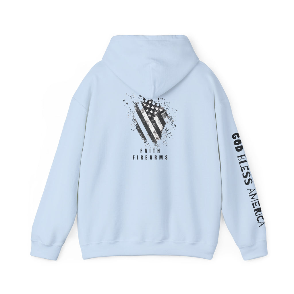 Faith Family Firearms Freedom Hooded Sweatshirt with Faith, Family, Firearms & Freedom Design - Unisex Cozy Wear for Celebrations