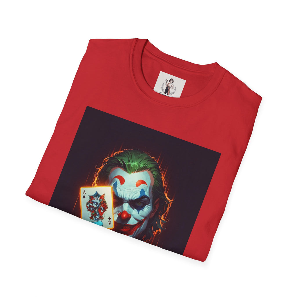The Joker Superhero Marvel Unisex Softstyle T-Shirt, Comic Book Tee, Geeky Clothing, Cosplay Costume Top