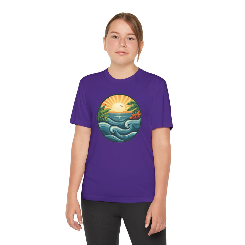 Beach Shirt Youth Competitor Tee, Kids Surf Tee, Summer Vacation Top, Ocean Lover T-Shirt, Coastal Clothing