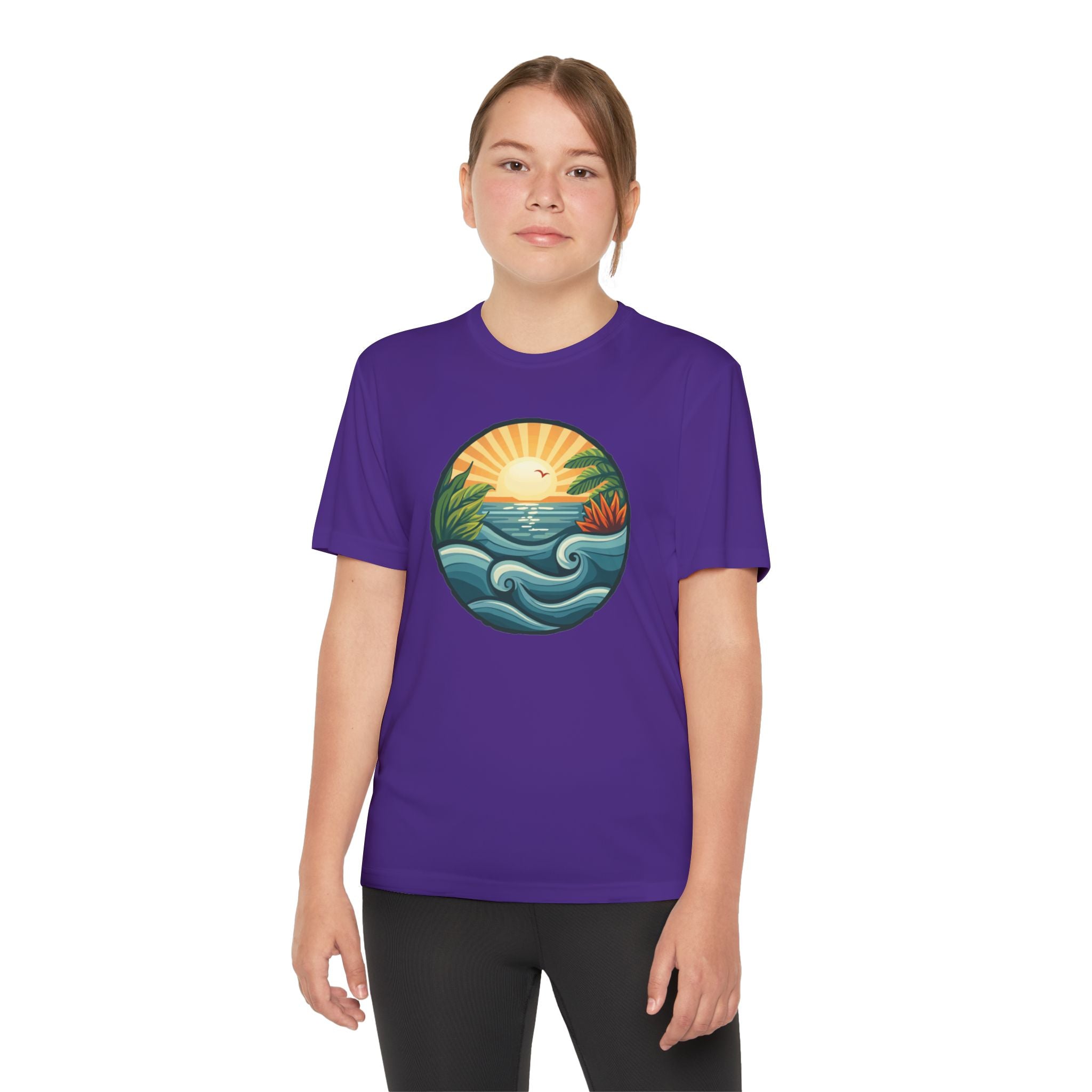 Beach Shirt Youth Competitor Tee, Kids Surf Tee, Summer Vacation Top, Ocean Lover T-Shirt, Coastal Clothing
