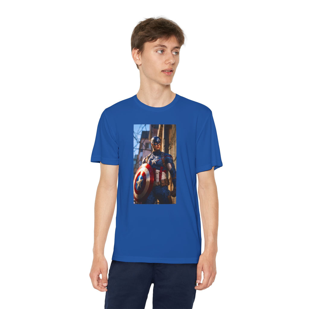 Captain America Superhero Marvel Patriotic, Kids Graphic T-Shirt, Boys Hero Top, Girls Comic Book Clothing, Birthday