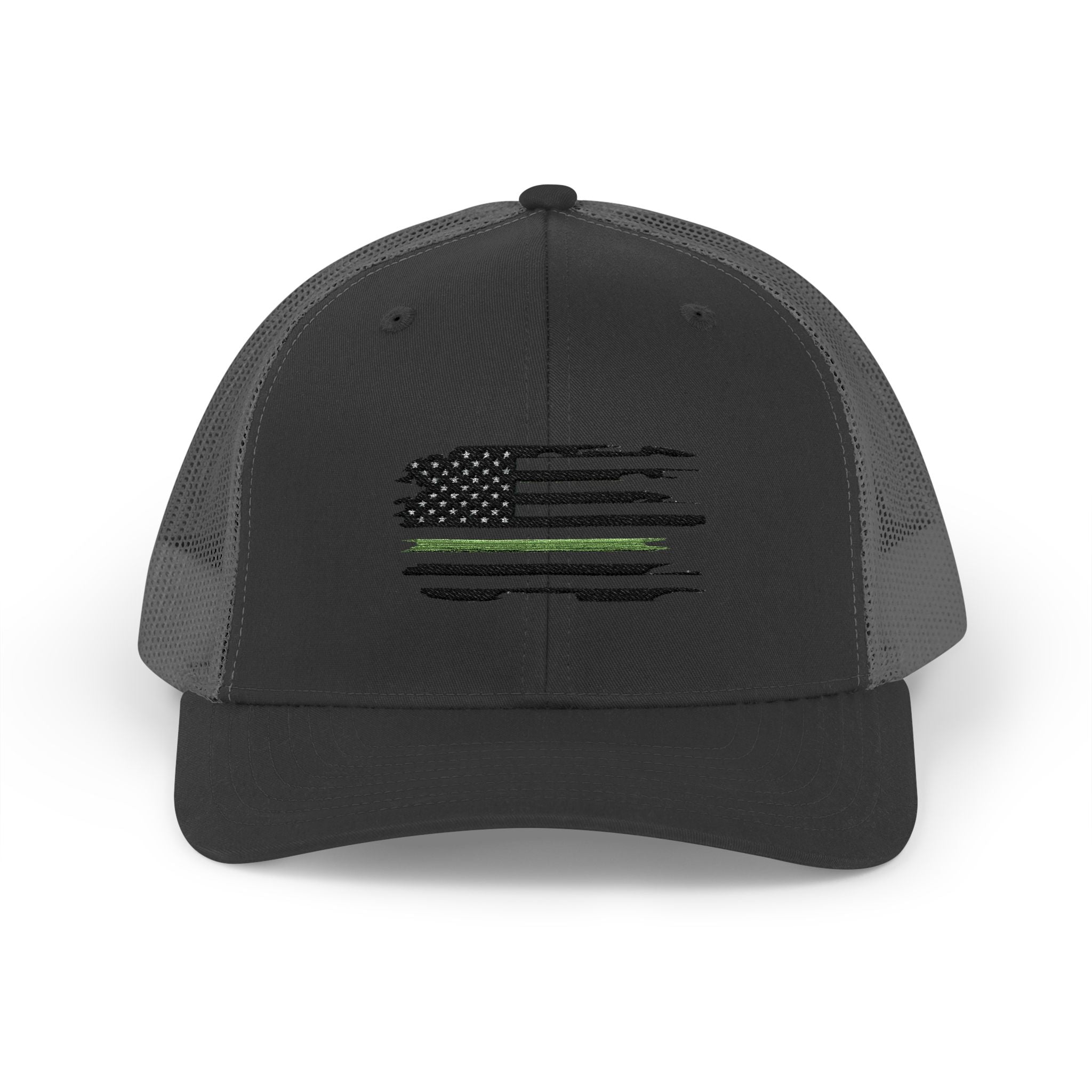 Thin Green Line  Military Patriotic Snapback Trucker Cap Design, Ideal for Military, Everyday Wear
