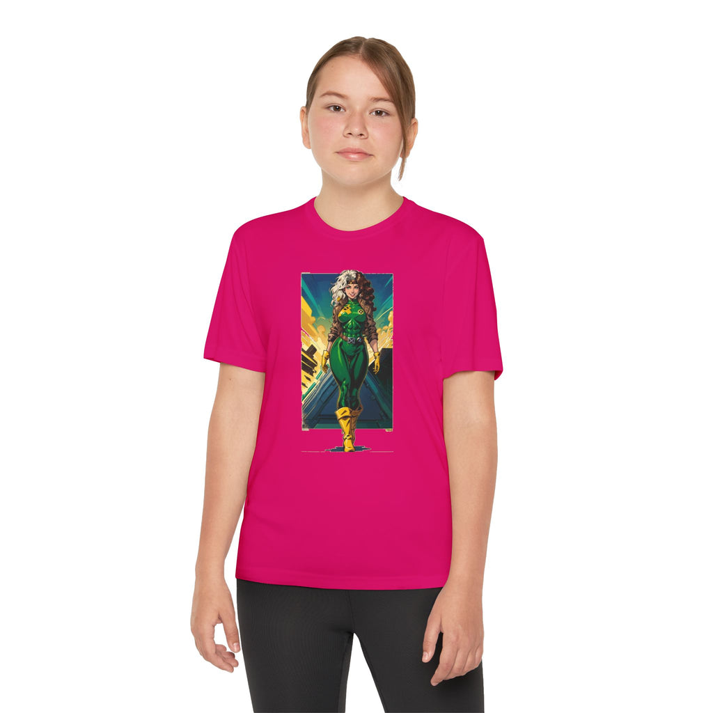 Superhero Youth T-Shirt Sports Graphic Tee, Cool Athletic Shirt for Kids