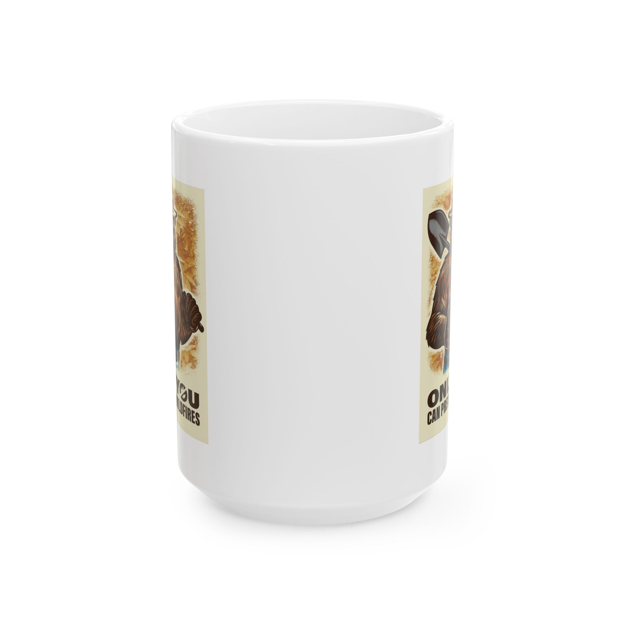 Smokey Bear Firefighter Coffee Mug, Tea Cup, Gift for First Responders, Campfire Enthusiasts, Firefighters Appreciation, Firefighting, Fire