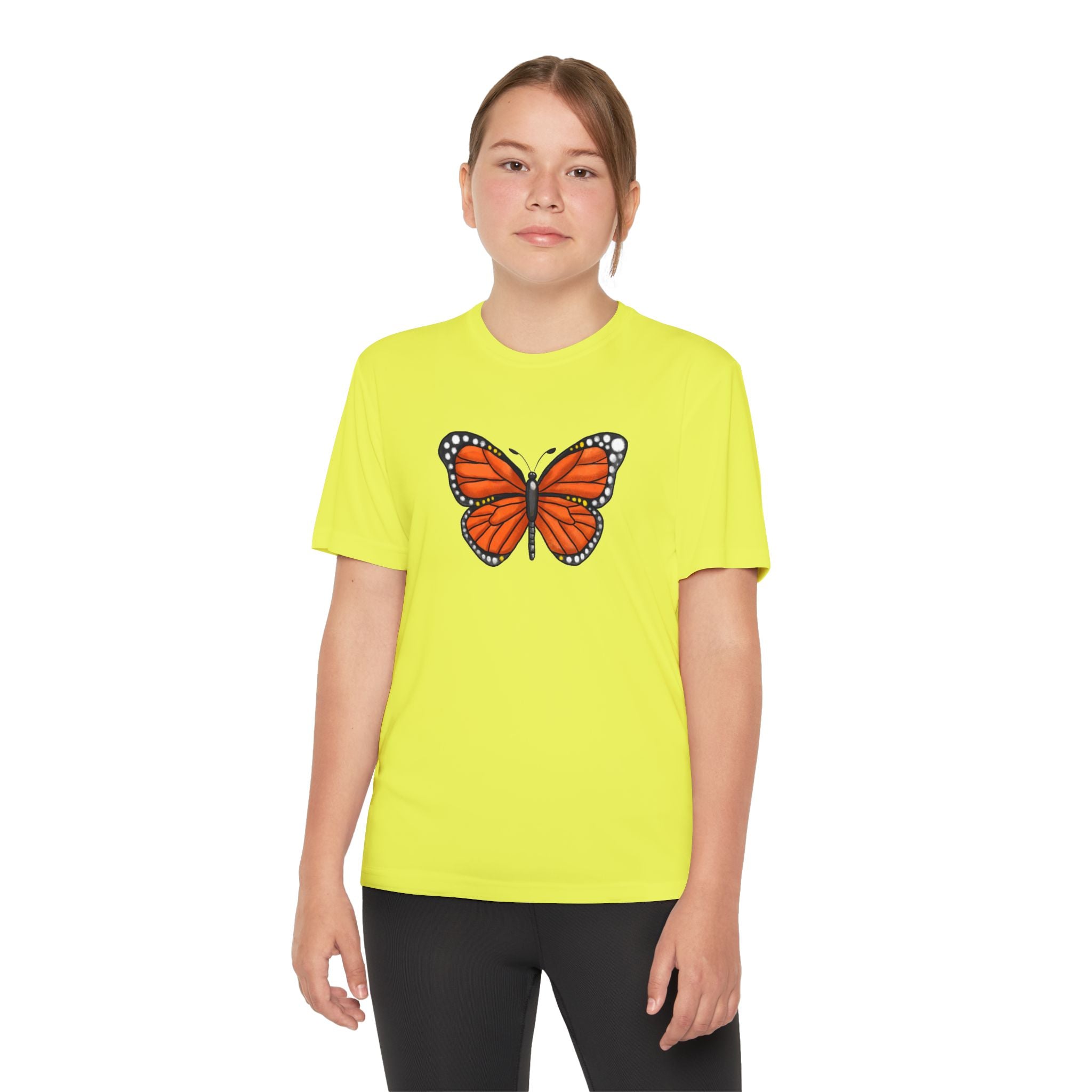 Butterffy Youth T-Shirt Sports Graphic Tee, Cool Athletic Shirt for Kids, Perfect for Sports Events, Team Spirit