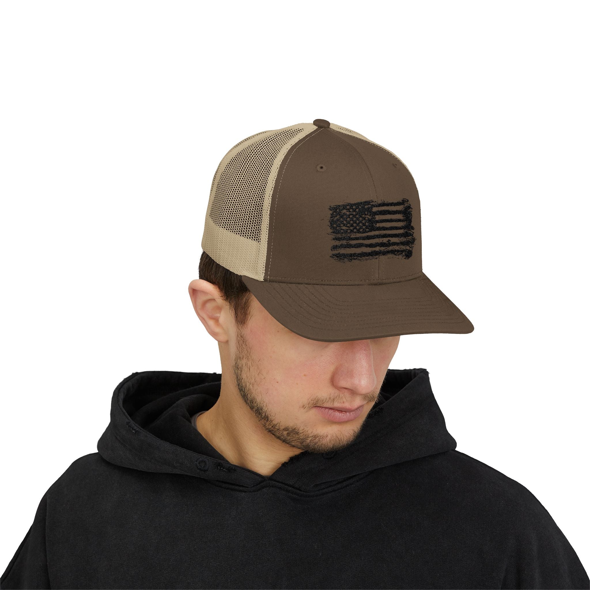 Patriotic Flag Snapback Trucker Cap, American Flag Hat, Outdoor Cap, Casual Wear, Gift for Dad, 4th of July Apparel