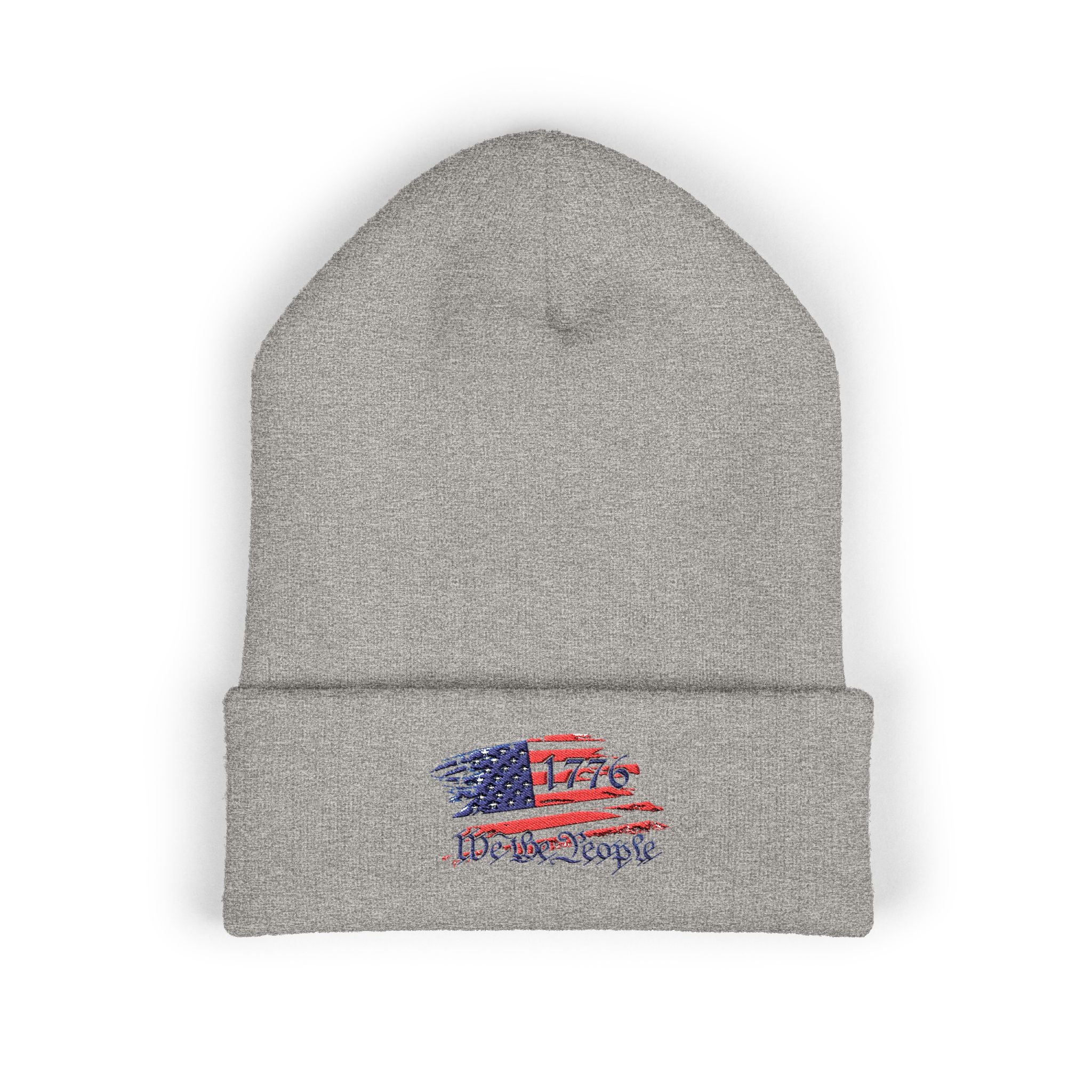 Embroidered Patriotic Beanie, USA Flag Knit Cap, American Pride Winter Hat, Red White Blue Headwear, Independence Day Gift