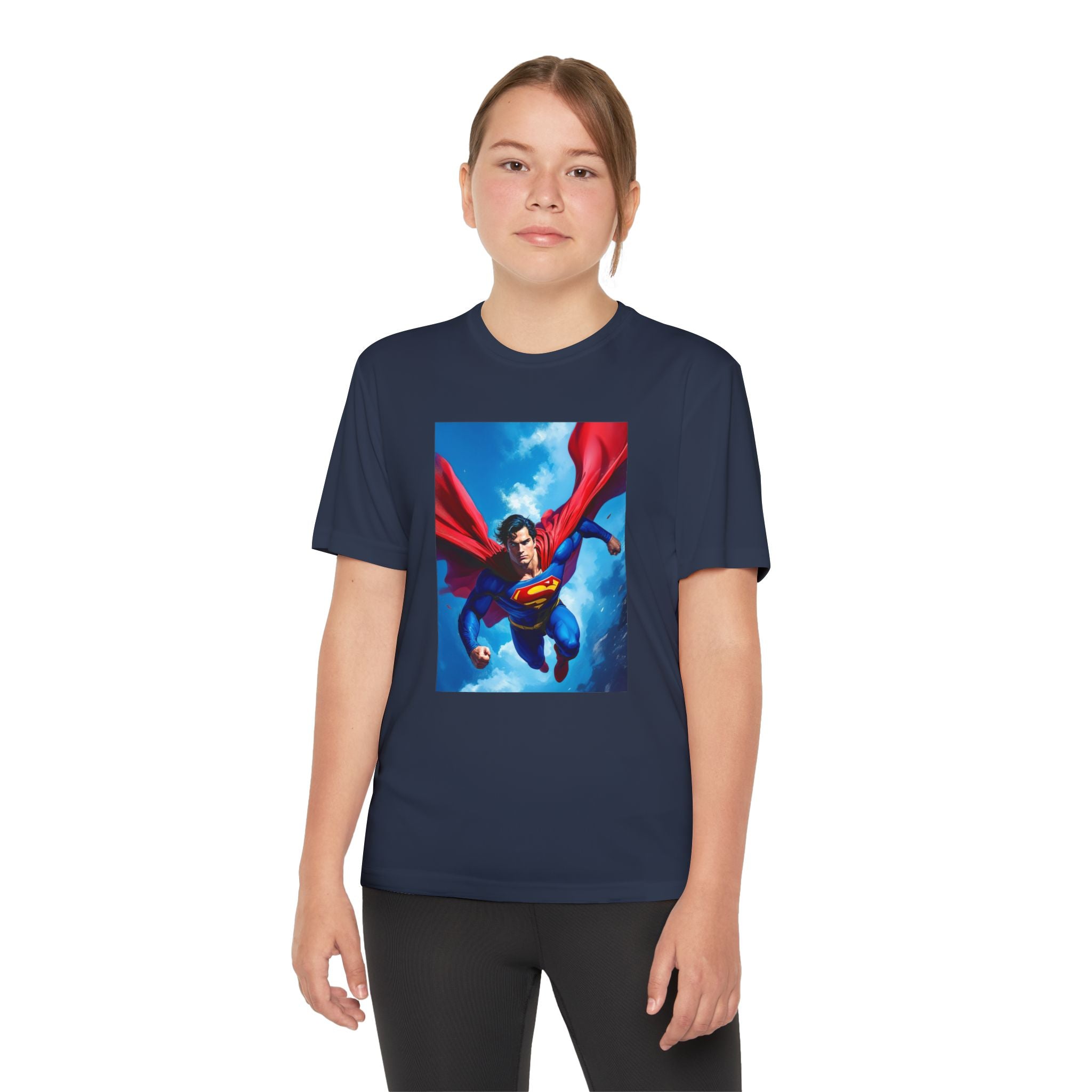 Superman Superhero Marvel T-Shirt, Youth Competitor Tee,  Kids Comic Book Hero Top, Children's Graphic Tee, Youth Super Power T-Shirt