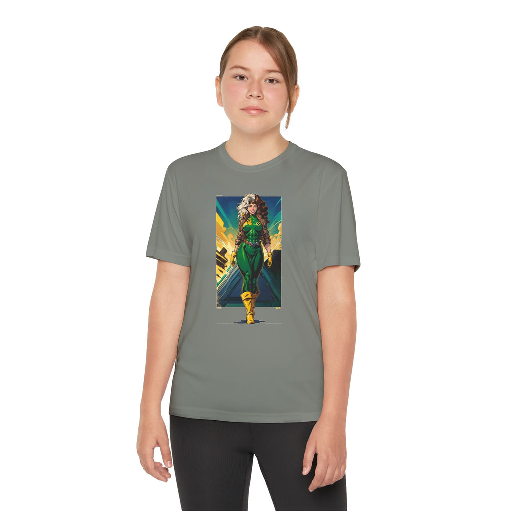 Superhero Youth T-Shirt Sports Graphic Tee, Cool Athletic Shirt for Kids