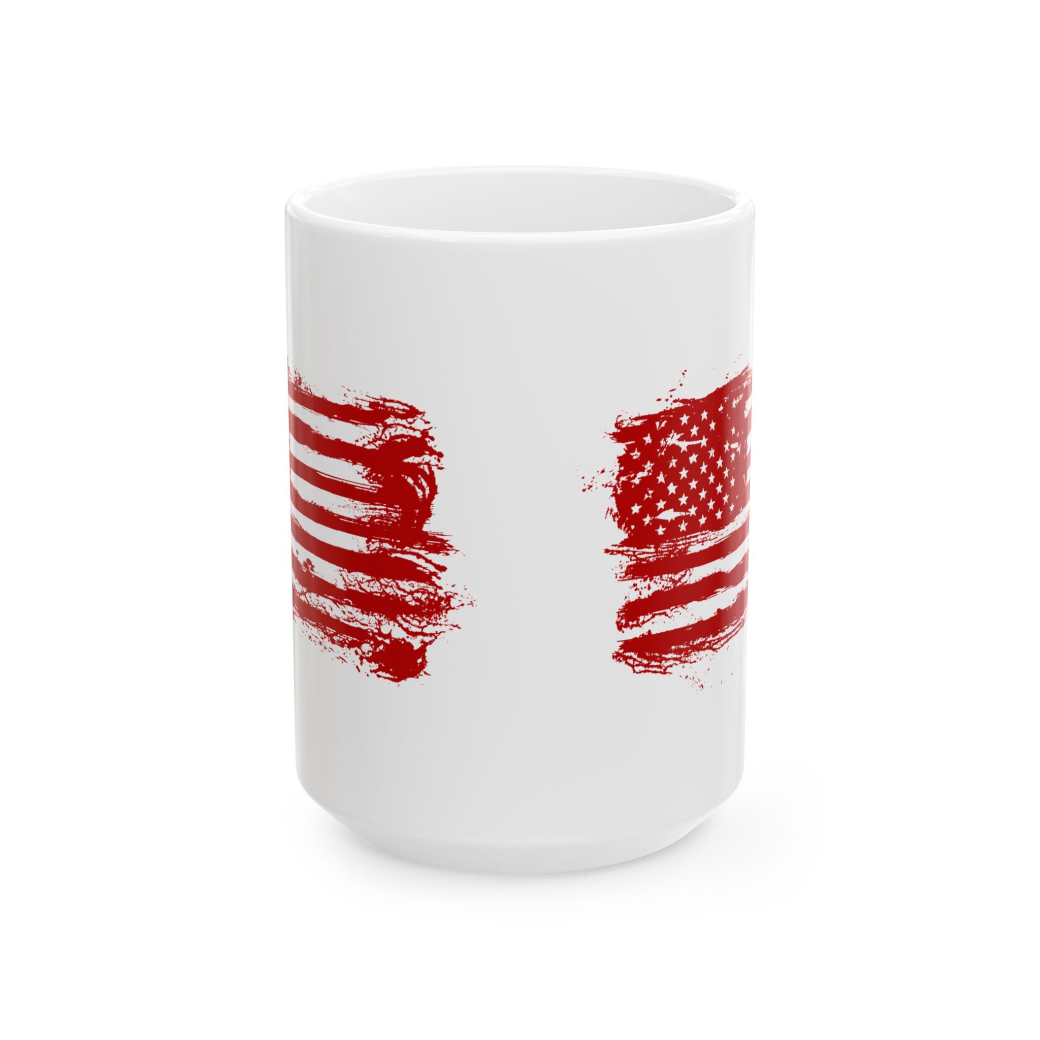 USA Red Flag Patriotic Mug