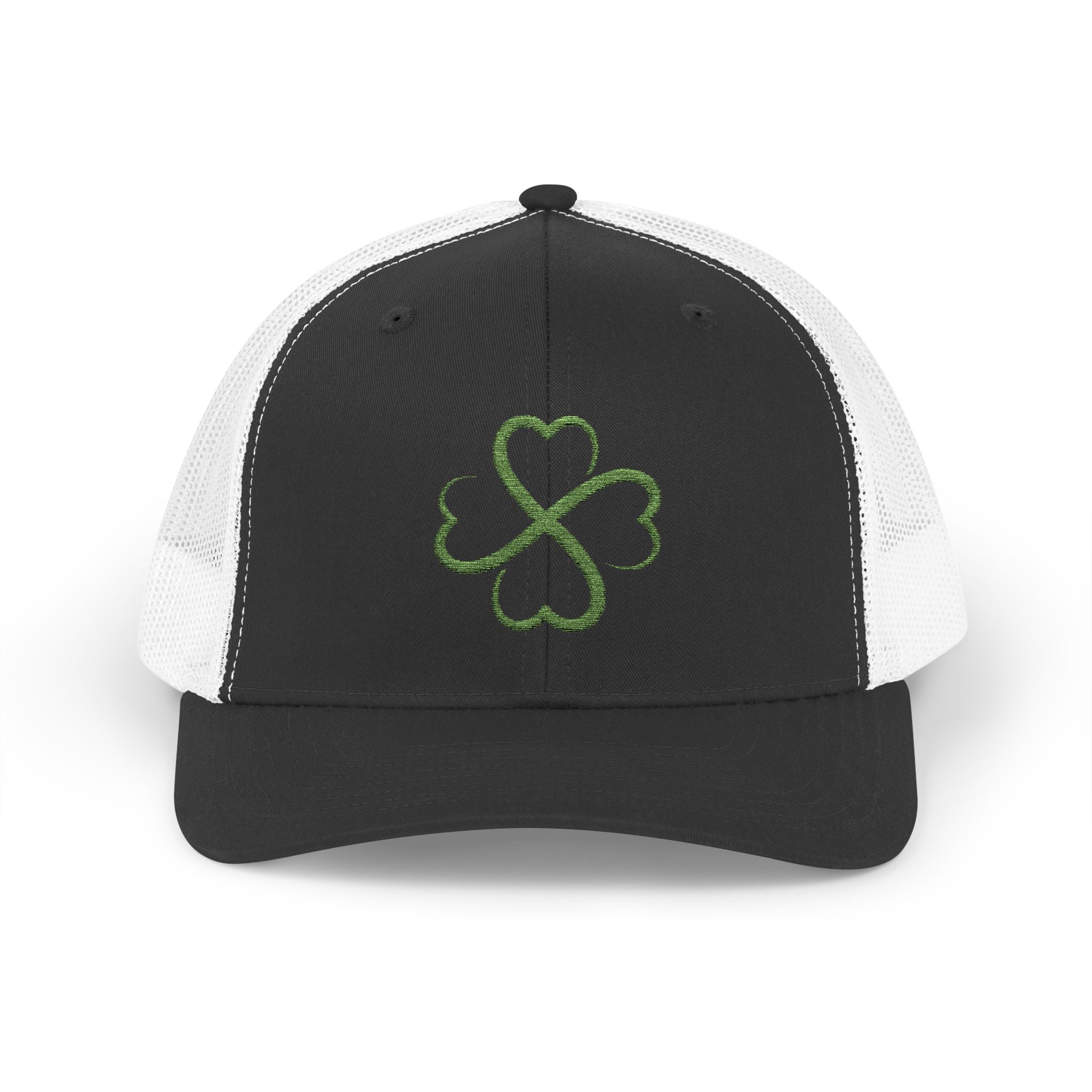 St. Patrick's Day Lucky 4-Leaf Clover Snapback Trucker Cap