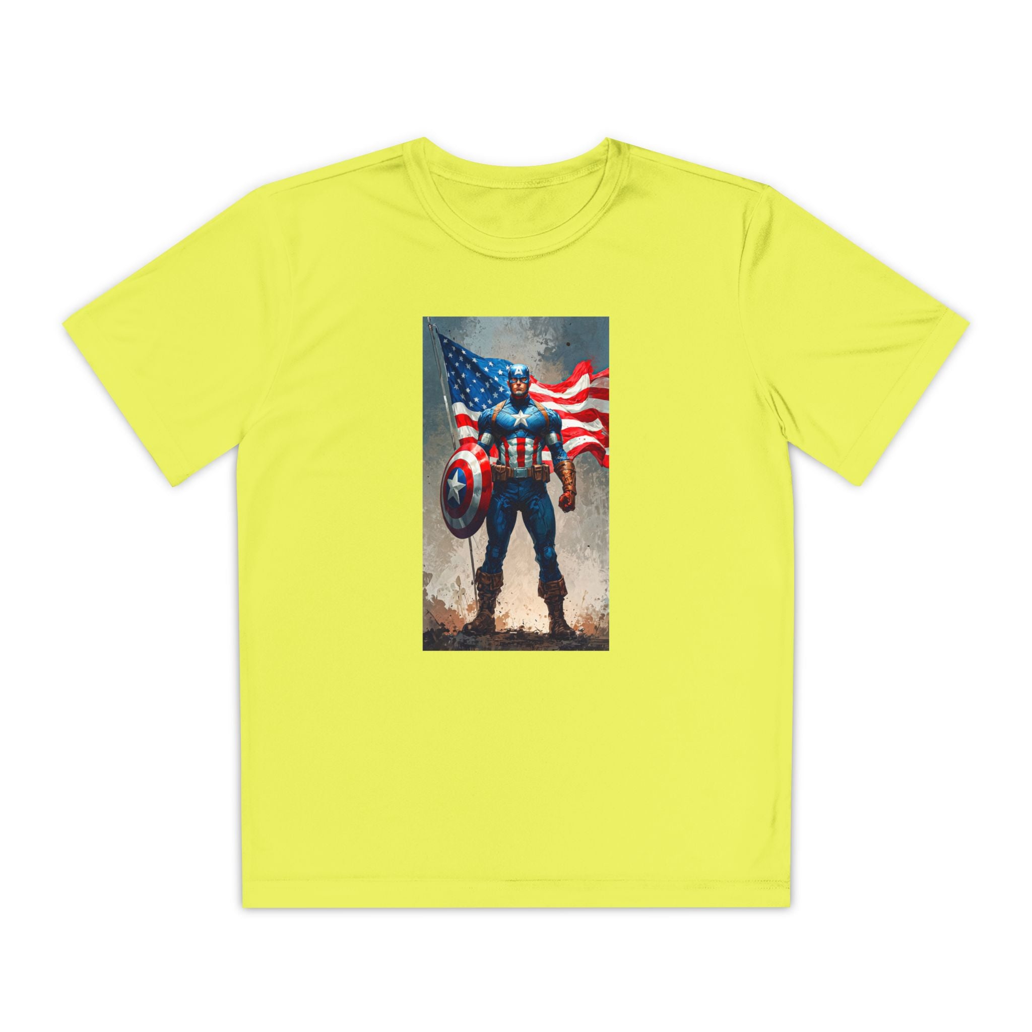 Captain America Superhero Marvel Patriotic, Kids Graphic T-Shirt, Boys Hero Top, Girls Comic Book Clothing, Birthday