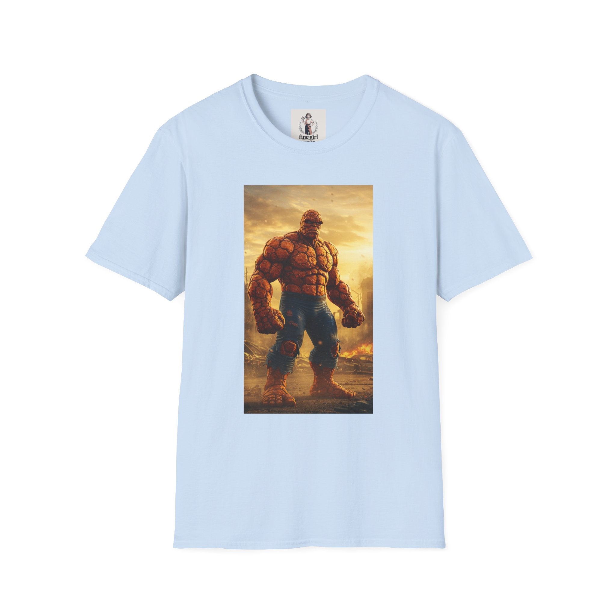 The Thing Superhero Marvel Unisex Softstyle T-Shirt, Comic Book Tee, Geeky Clothing, Cosplay Costume Top