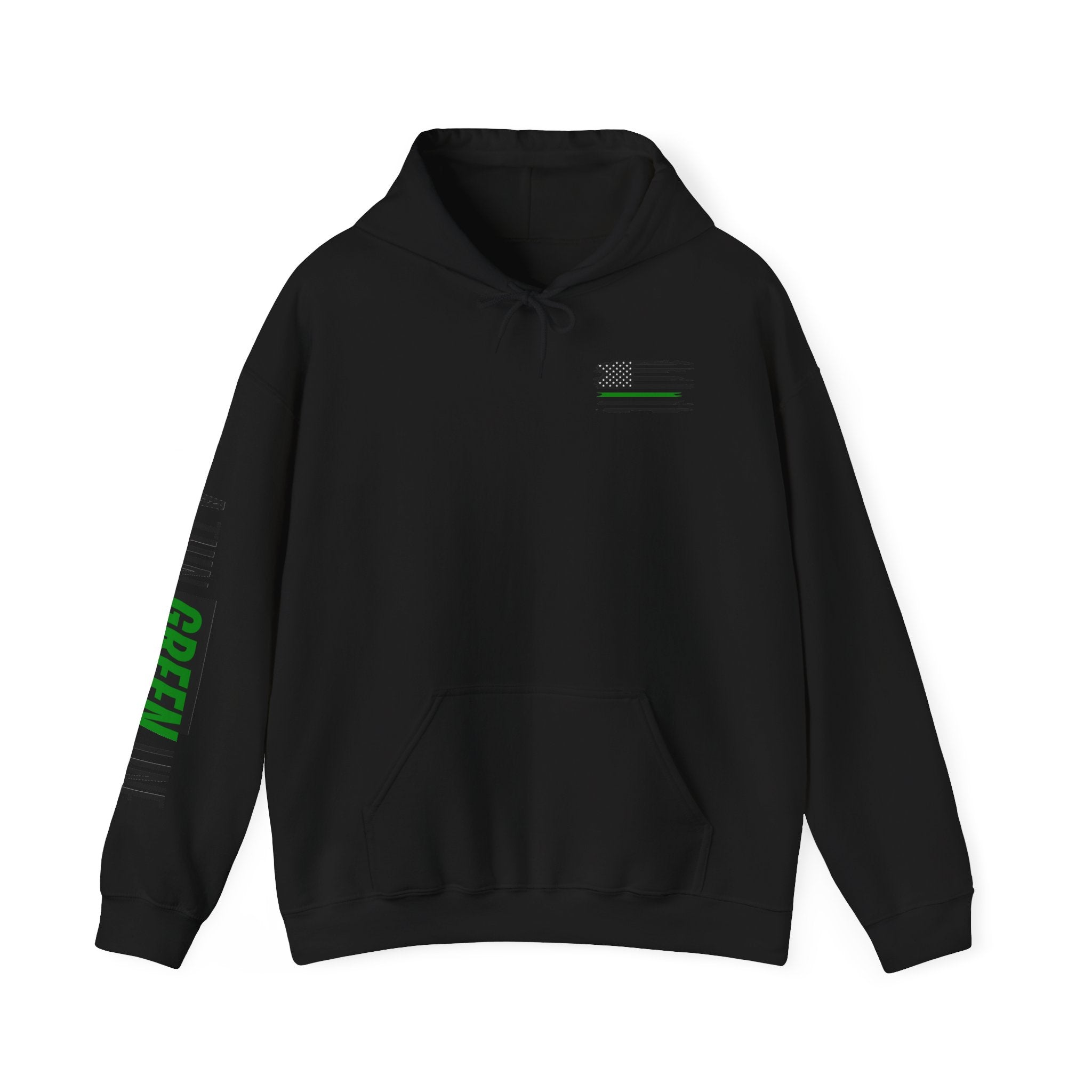 Military Patriotic Hoodie, Thin Green Line Sweatshirt, Unisex Hooded Jacket, Support Our Troops Apparel, Military Gift, Patriotic Clothing