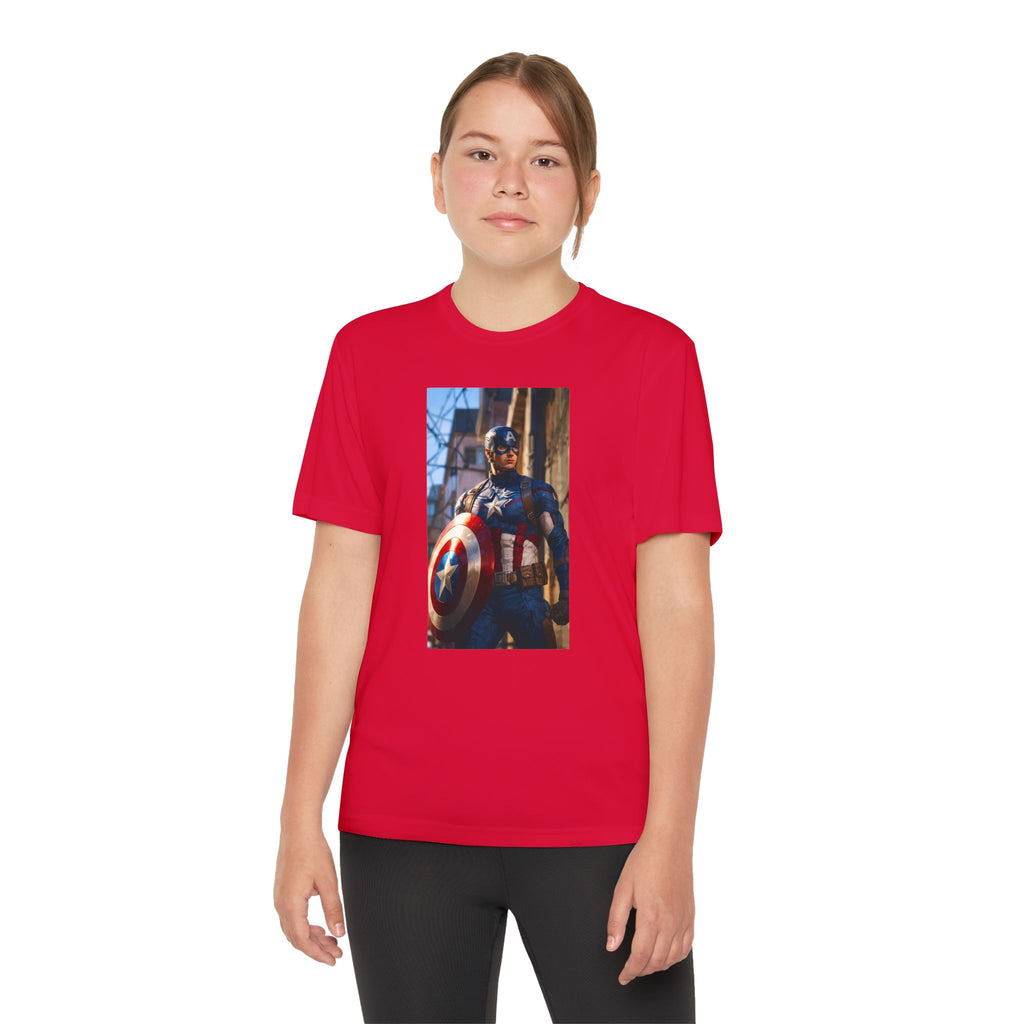 Captain America Superhero Marvel Patriotic, Kids Graphic T-Shirt, Boys Hero Top, Girls Comic Book Clothing, Birthday
