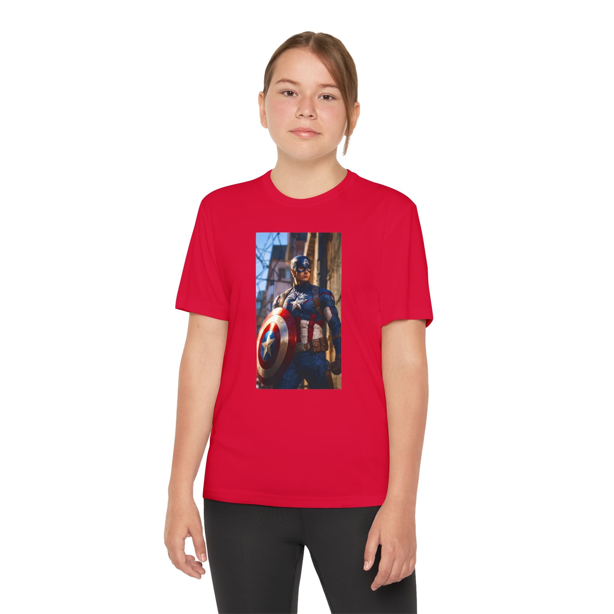 Captain America Superhero Marvel Patriotic, Kids Graphic T-Shirt, Boys Hero Top, Girls Comic Book Clothing, Birthday