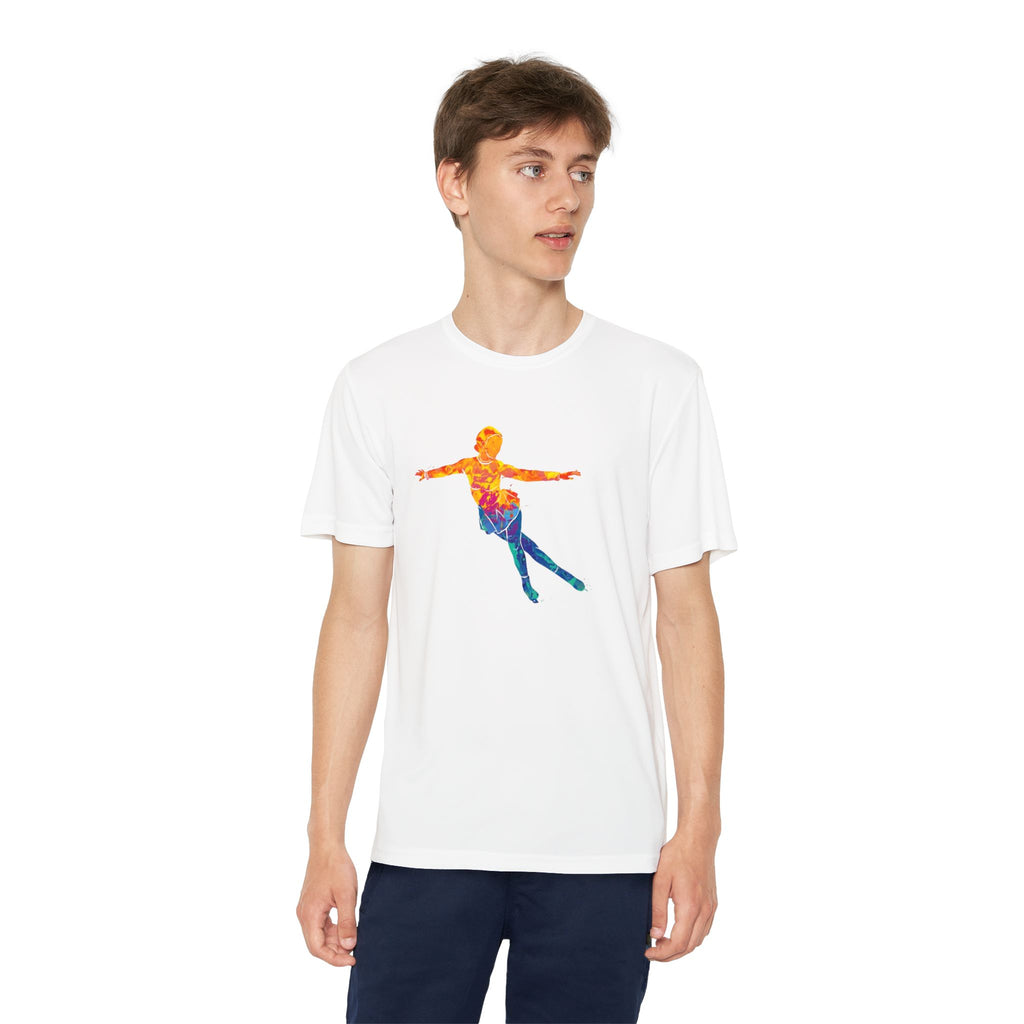 Ice Skating Youth Sports Graphic Tee, Cool Athletic Shirt for Kids, Perfect for Sports Events, Team Spirit, Birthday Gift, Summer Activities