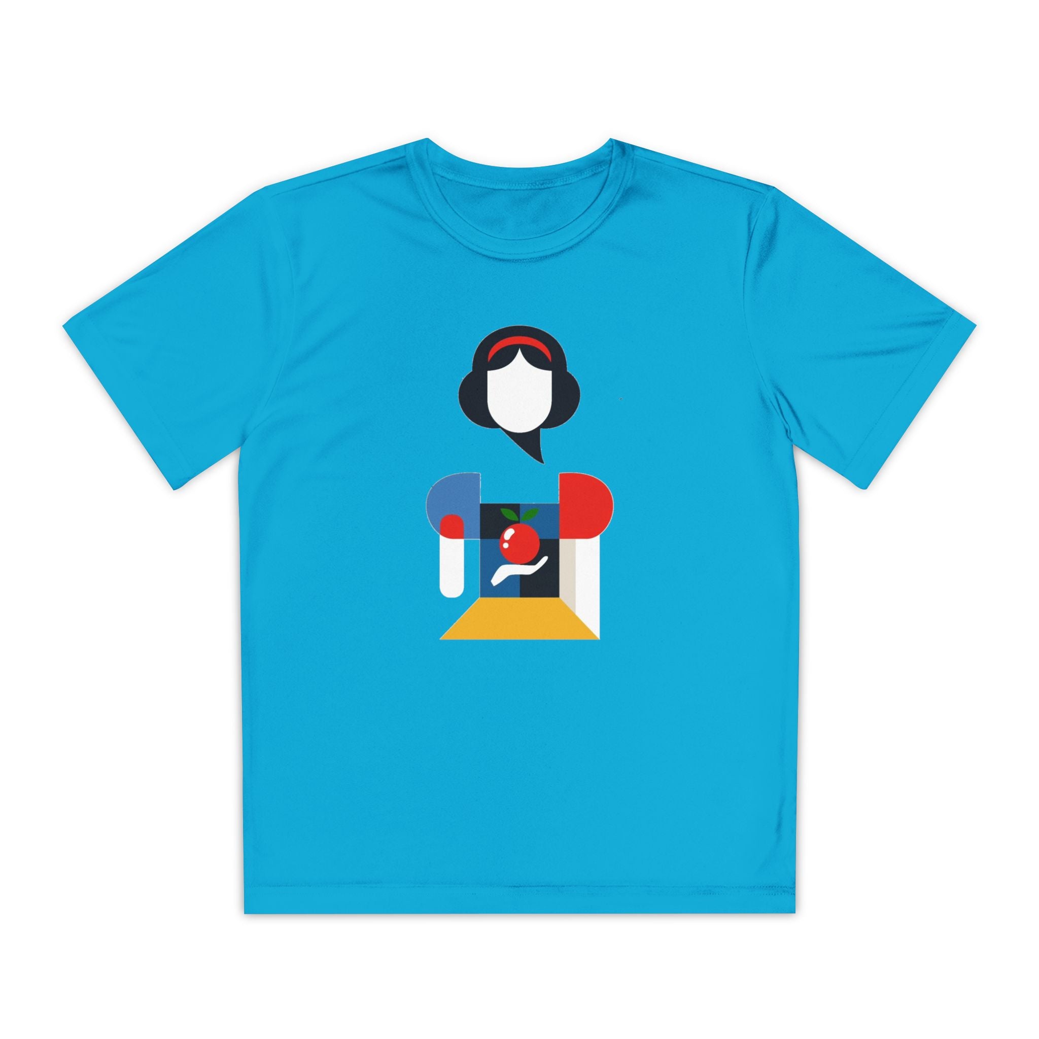 Snow White Youth T-Shirt Sports Graphic Tee, Cool Athletic Shirt for Kids, Perfect for Sports Events, Team Spirit