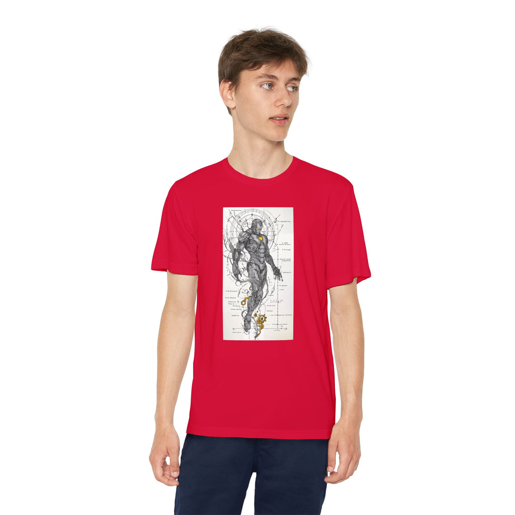 Superhero Youth T-Shirt Sports Graphic Tee, Cool Athletic Shirt for Kids
