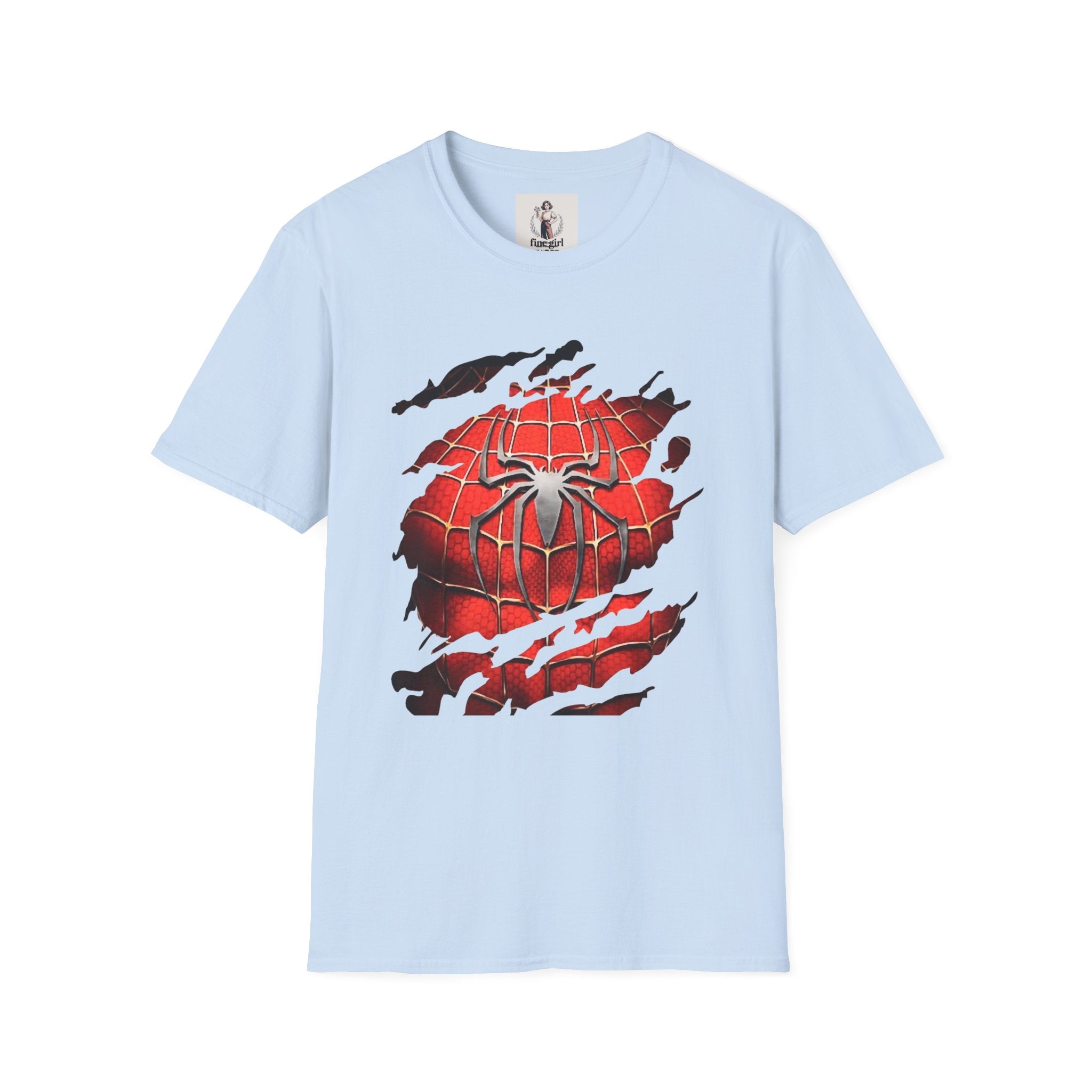 Spiderman Superhero Marvel Unisex Softstyle T-Shirt, Comic Book Tee, Geeky Clothing, Cosplay Costume Top