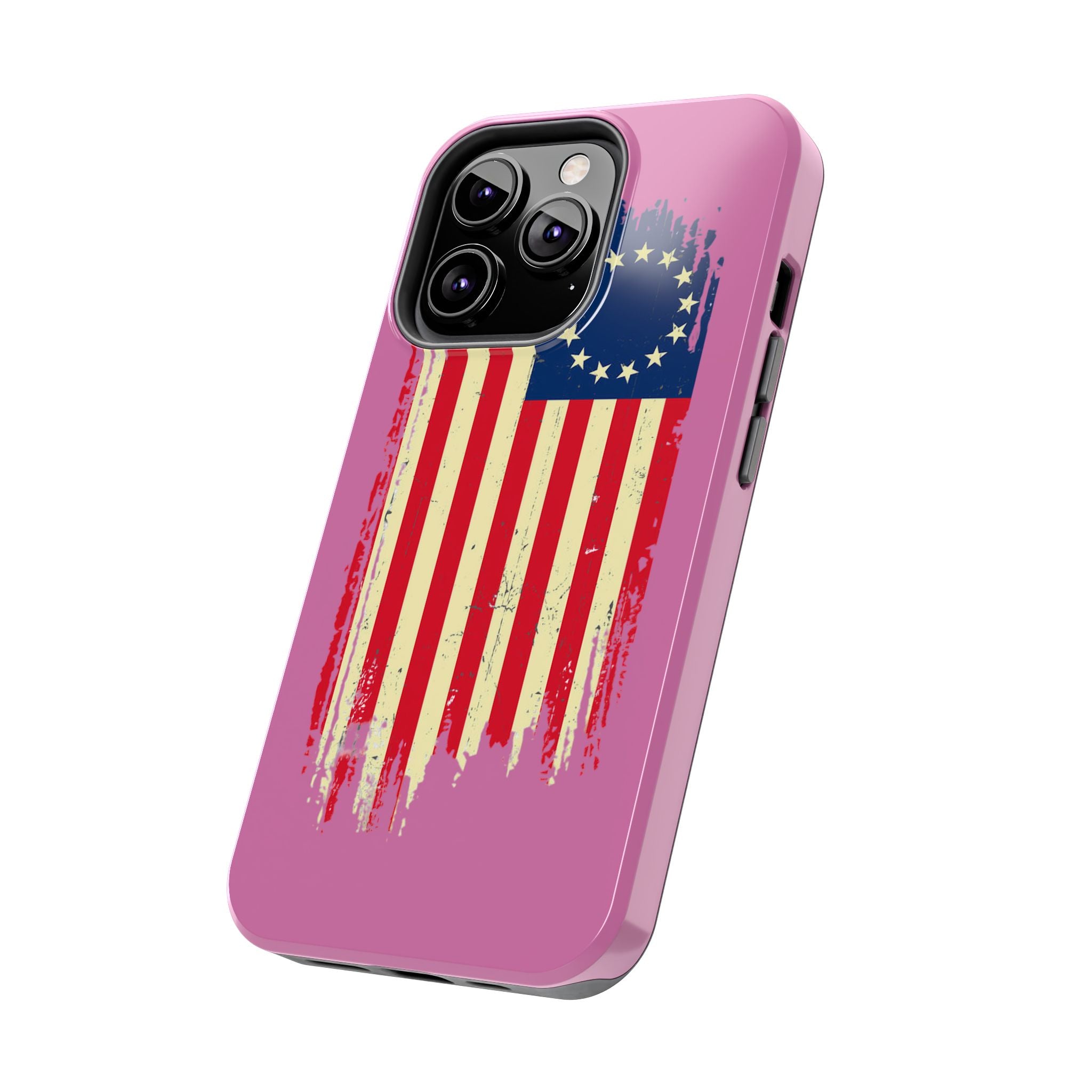 Patriotic Phone Cases with Vintage Flag Design, Tough Case for Independence Day, Memorial Day, 4th of July, Gift for Veterans, USA Pride