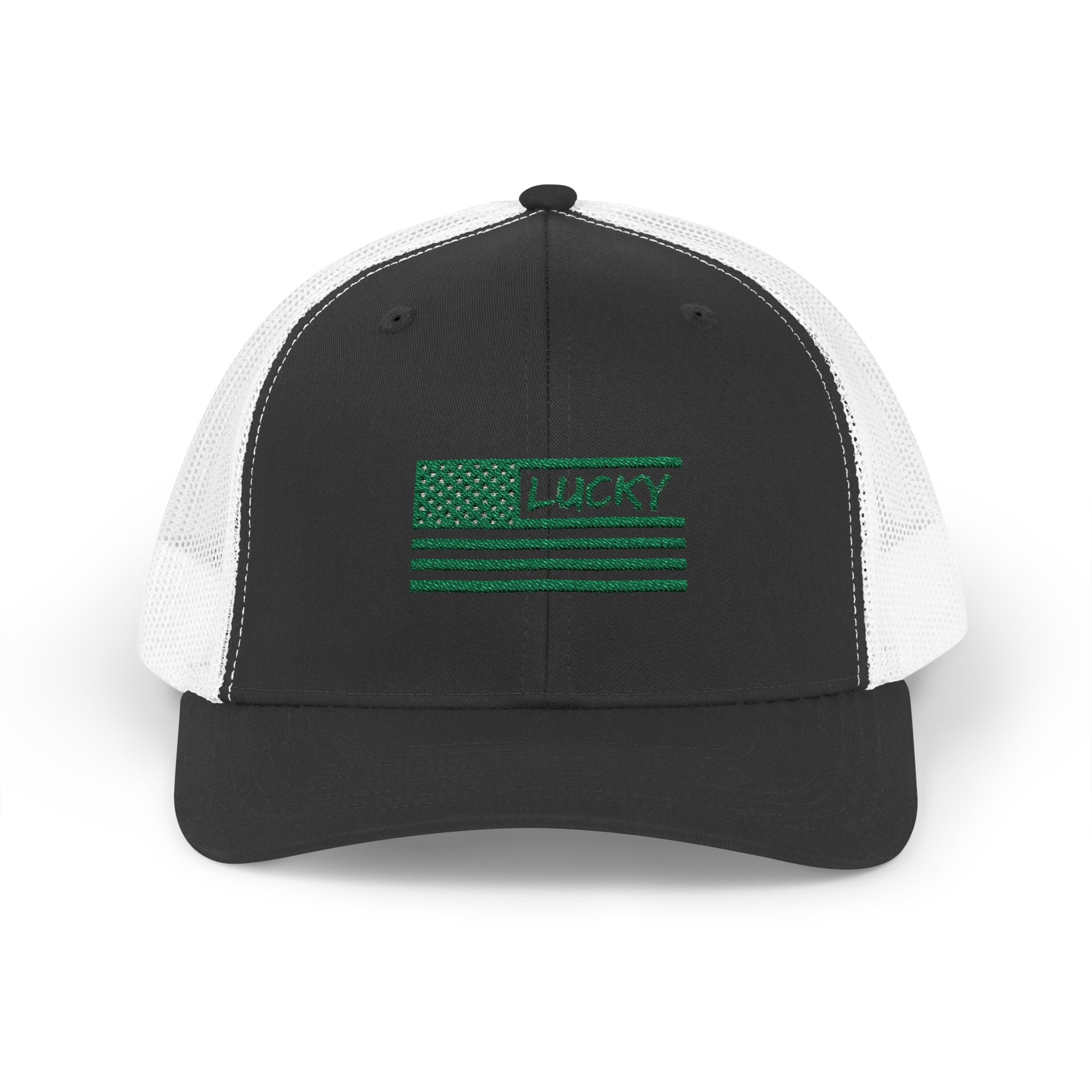 St. Patrick's Day Lucky 4-Leaf Clover Snapback Trucker Cap