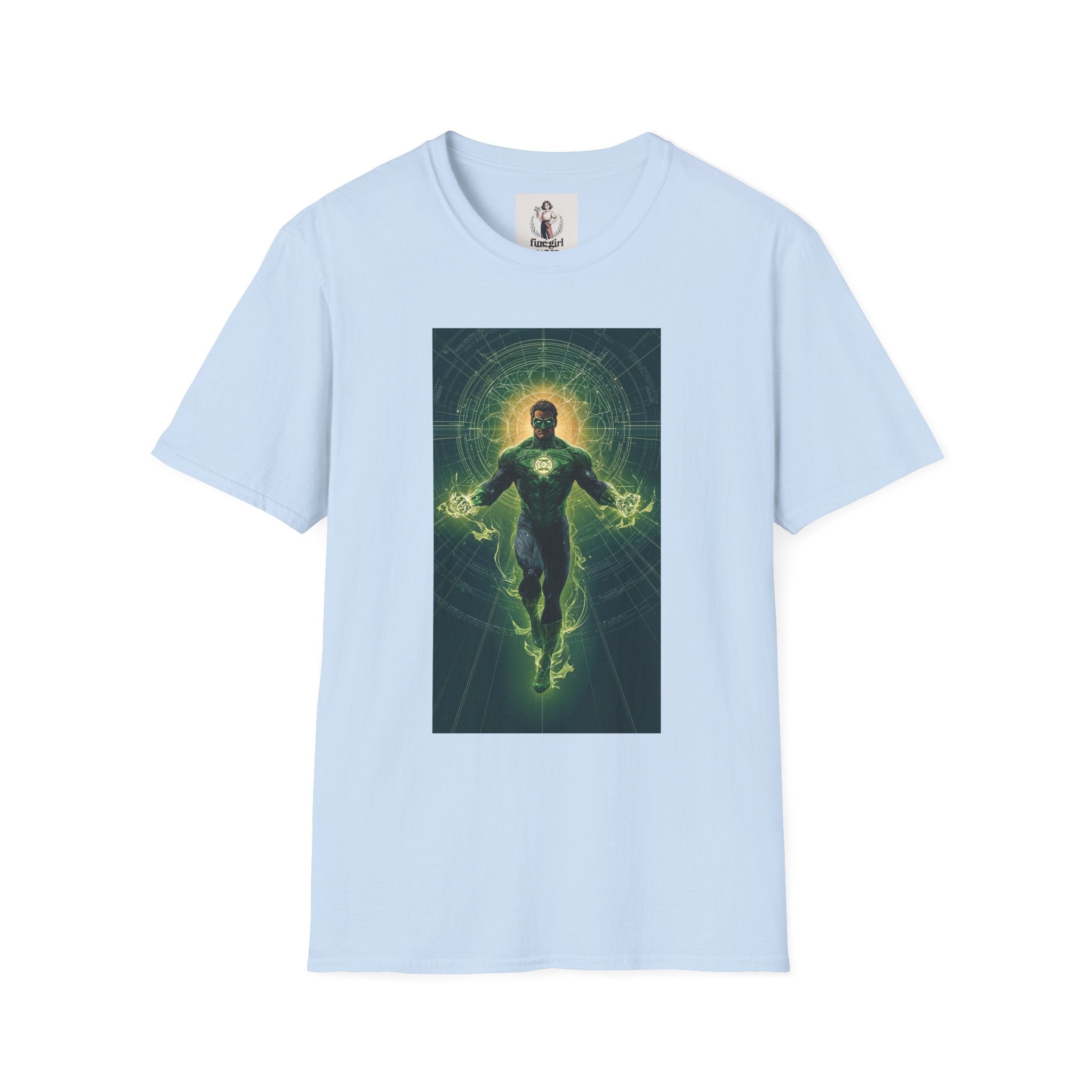 Green Lantern Superhero Marvel Unisex Softstyle T-Shirt, Comic Book Tee, Graphic Novel Shirt, Geeky Clothing, Cosplay Costume Top