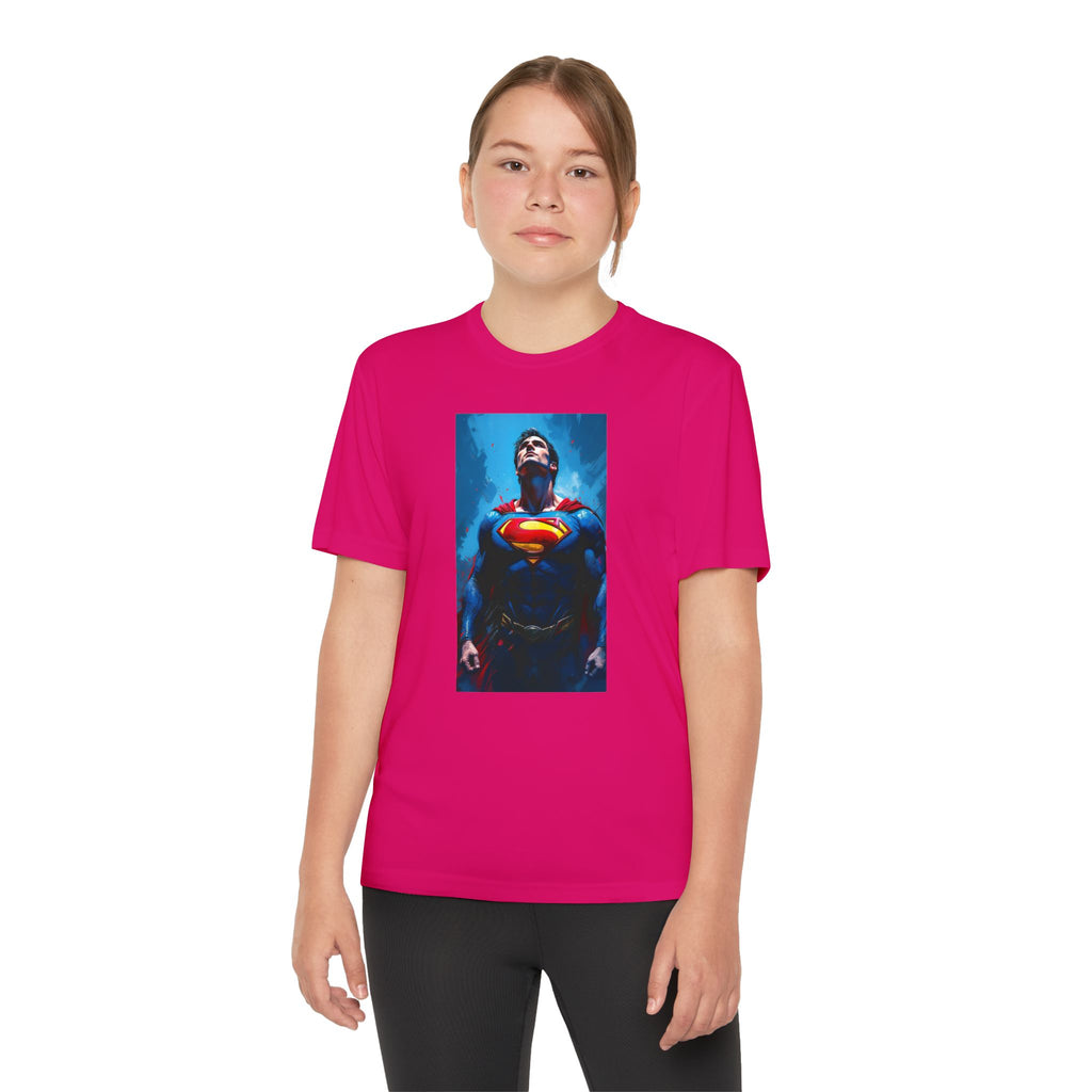 Superman Superhero Marvel T-Shirt, Youth Competitor Tee,  Kids Comic Book Hero Top, Children's Graphic Tee, Youth Super Power T-Shirt