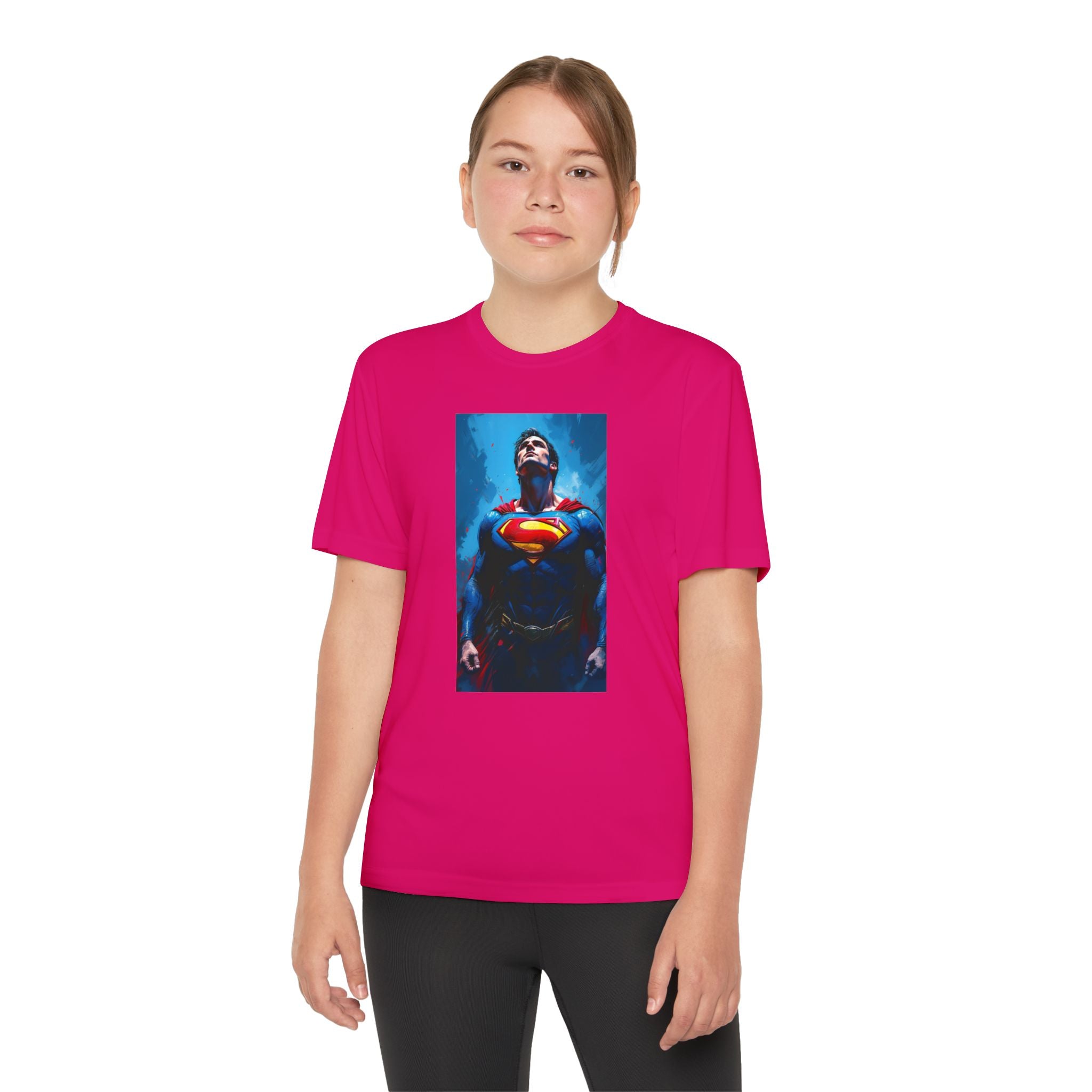 Superman Superhero Marvel T-Shirt, Youth Competitor Tee,  Kids Comic Book Hero Top, Children's Graphic Tee, Youth Super Power T-Shirt