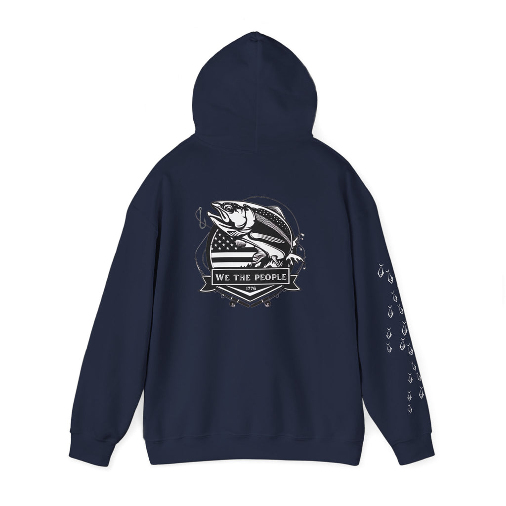 Fishing Patriotic Hoodie | Fishing Flag Hoodie, American Fishing Sweatshirt