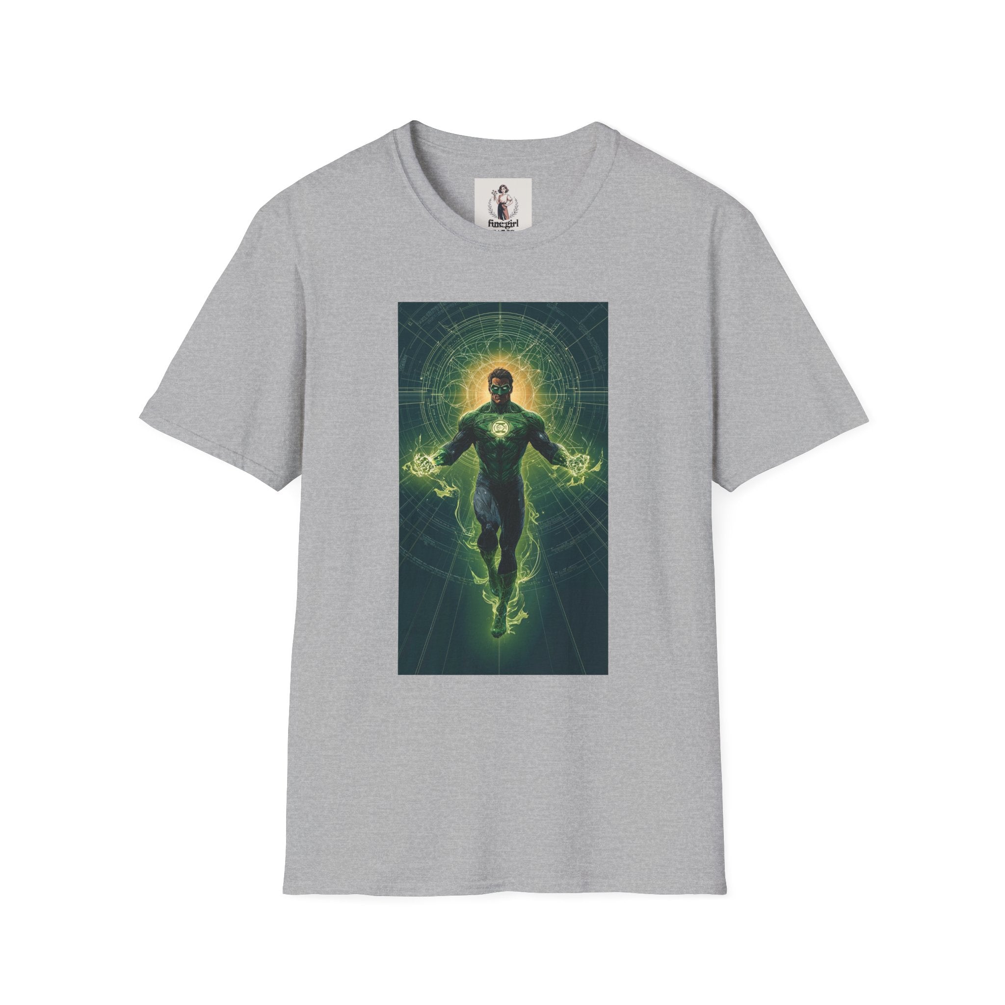 Green Lantern Superhero Marvel Unisex Softstyle T-Shirt, Comic Book Tee, Graphic Novel Shirt, Geeky Clothing, Cosplay Costume Top