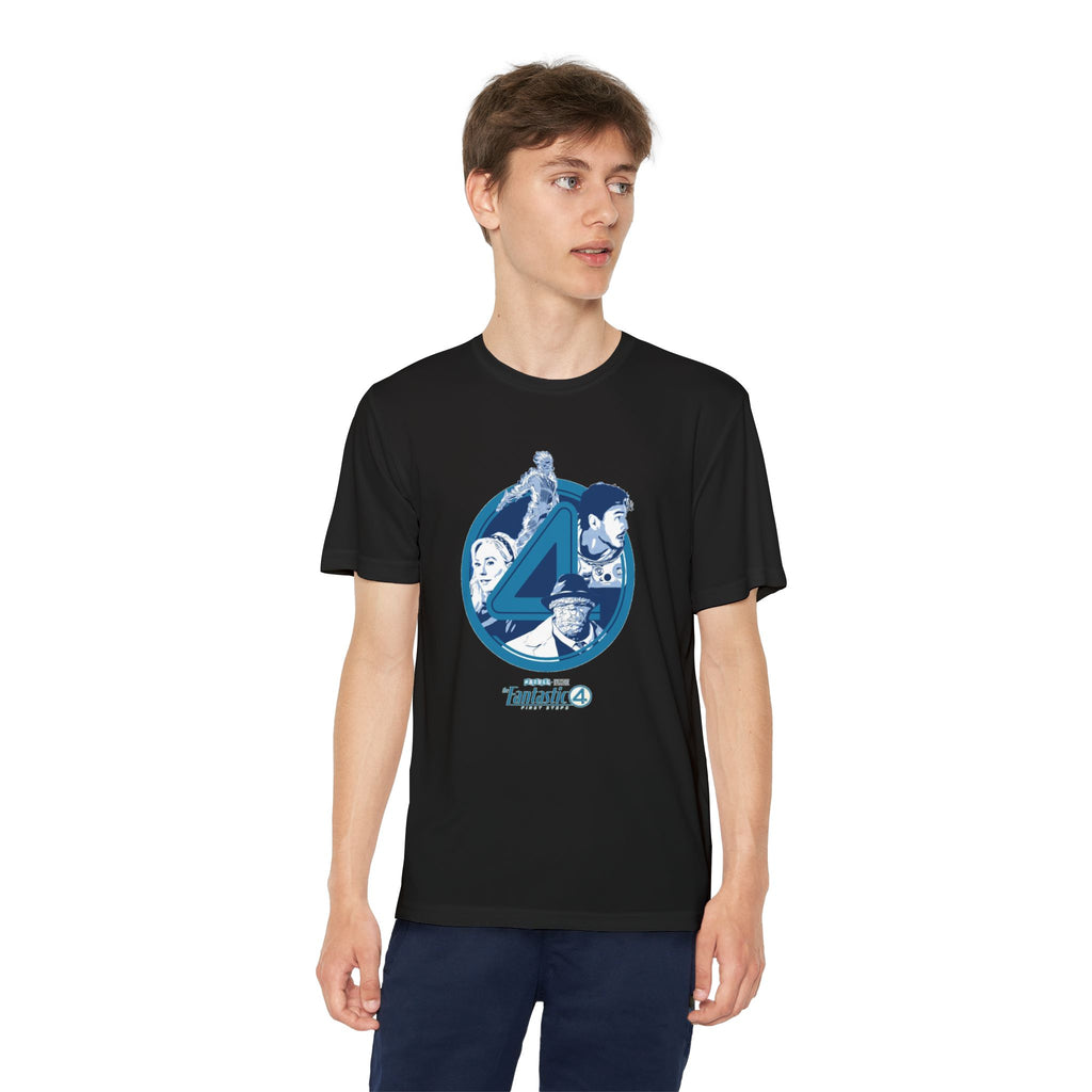 Fantastic 4 Youth T-Shirt Sports Graphic Tee, Cool Athletic Shirt for Kids, Perfect for Sports Events, Team Spirit