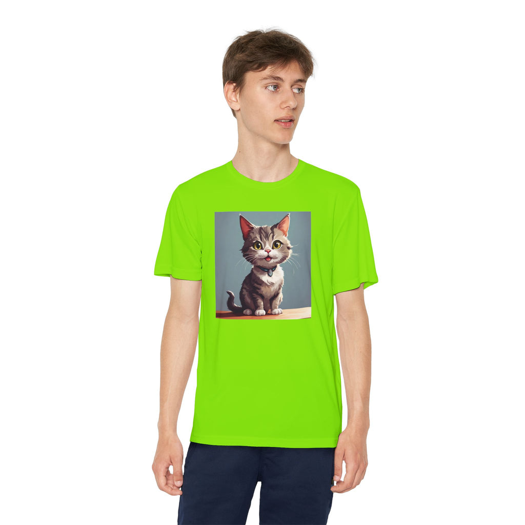 Youth Tee, Cute Kitten Graphic Shirt for Kids, Cat Lover Gift, Animal Theme Top, Children's Clothing, Feline Print Apparel
