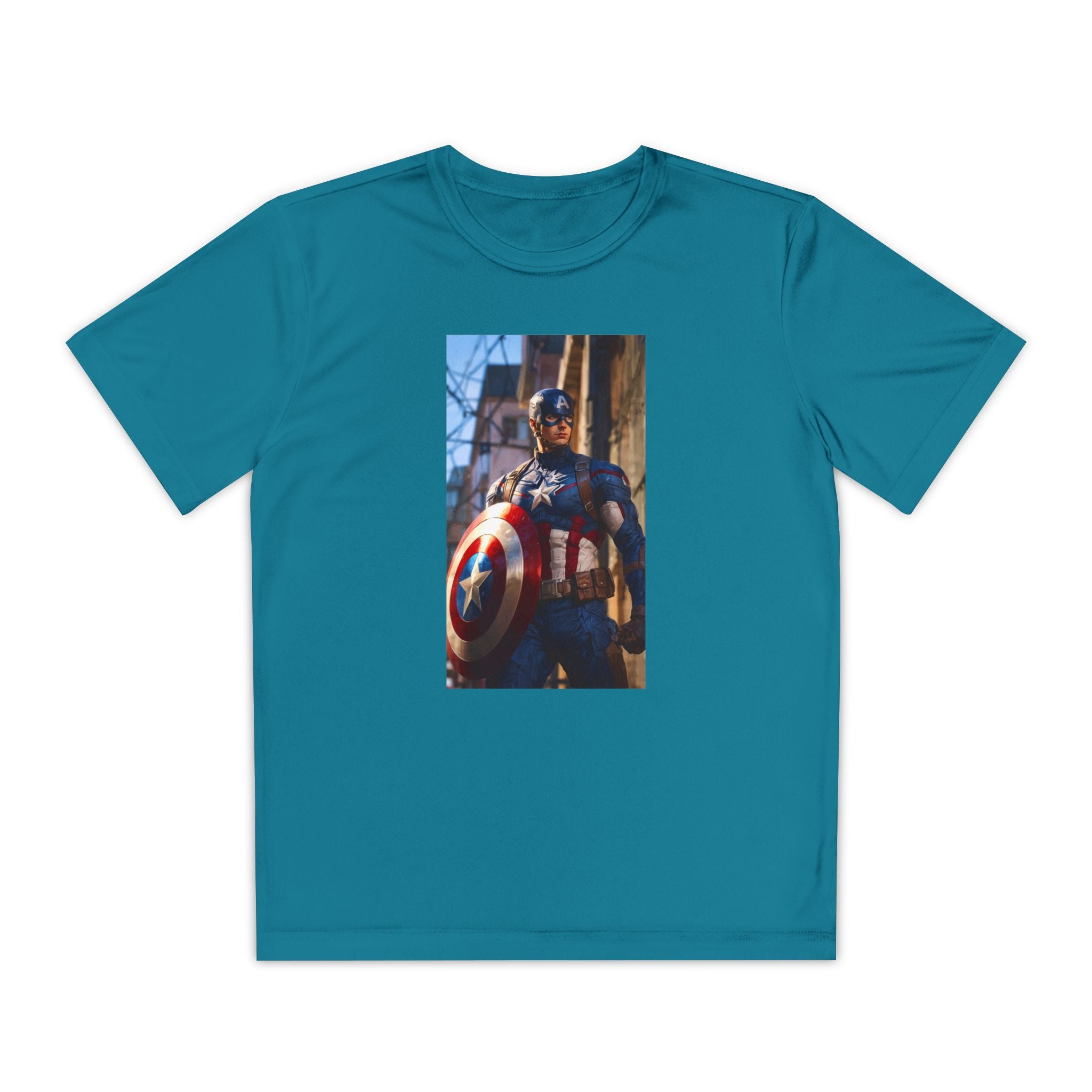 Captain America Superhero Marvel Patriotic, Kids Graphic T-Shirt, Boys Hero Top, Girls Comic Book Clothing, Birthday