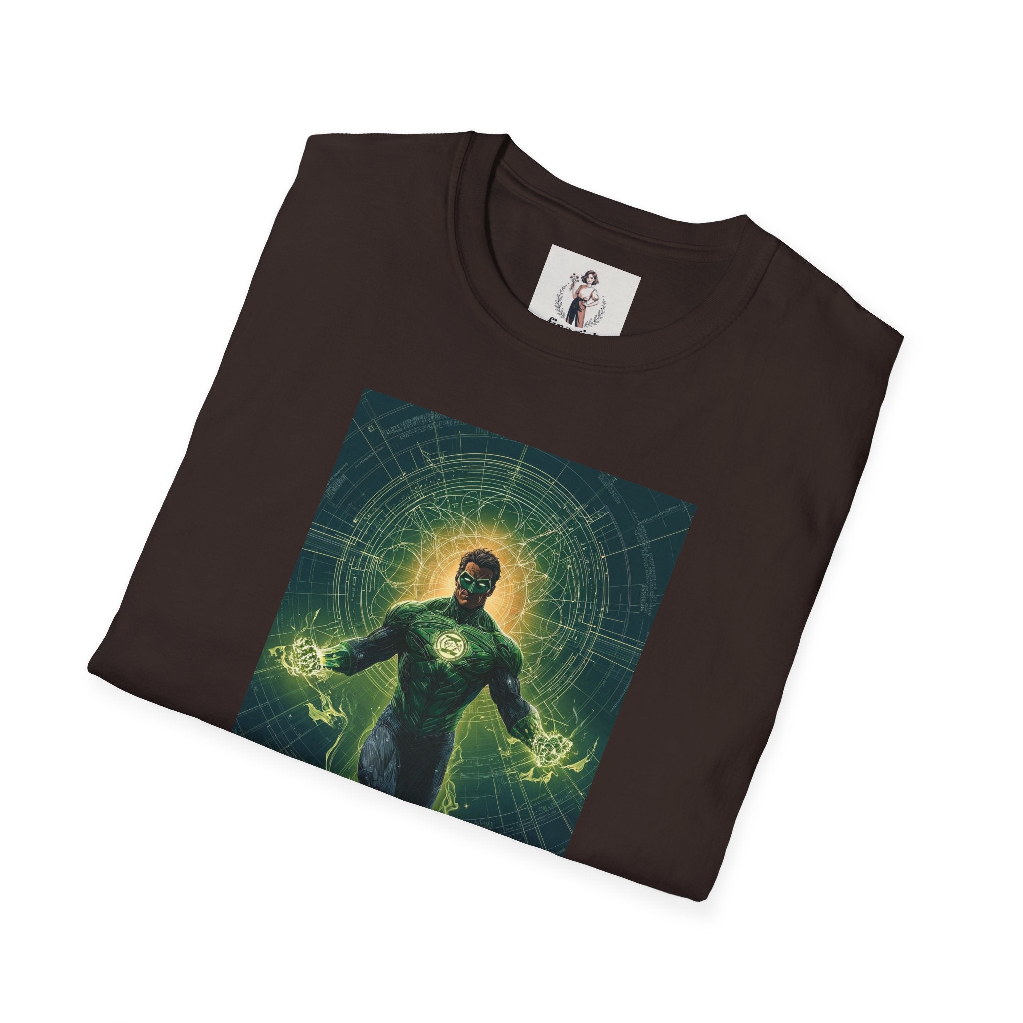 Green Lantern Superhero Marvel Unisex Softstyle T-Shirt, Comic Book Tee, Graphic Novel Shirt, Geeky Clothing, Cosplay Costume Top