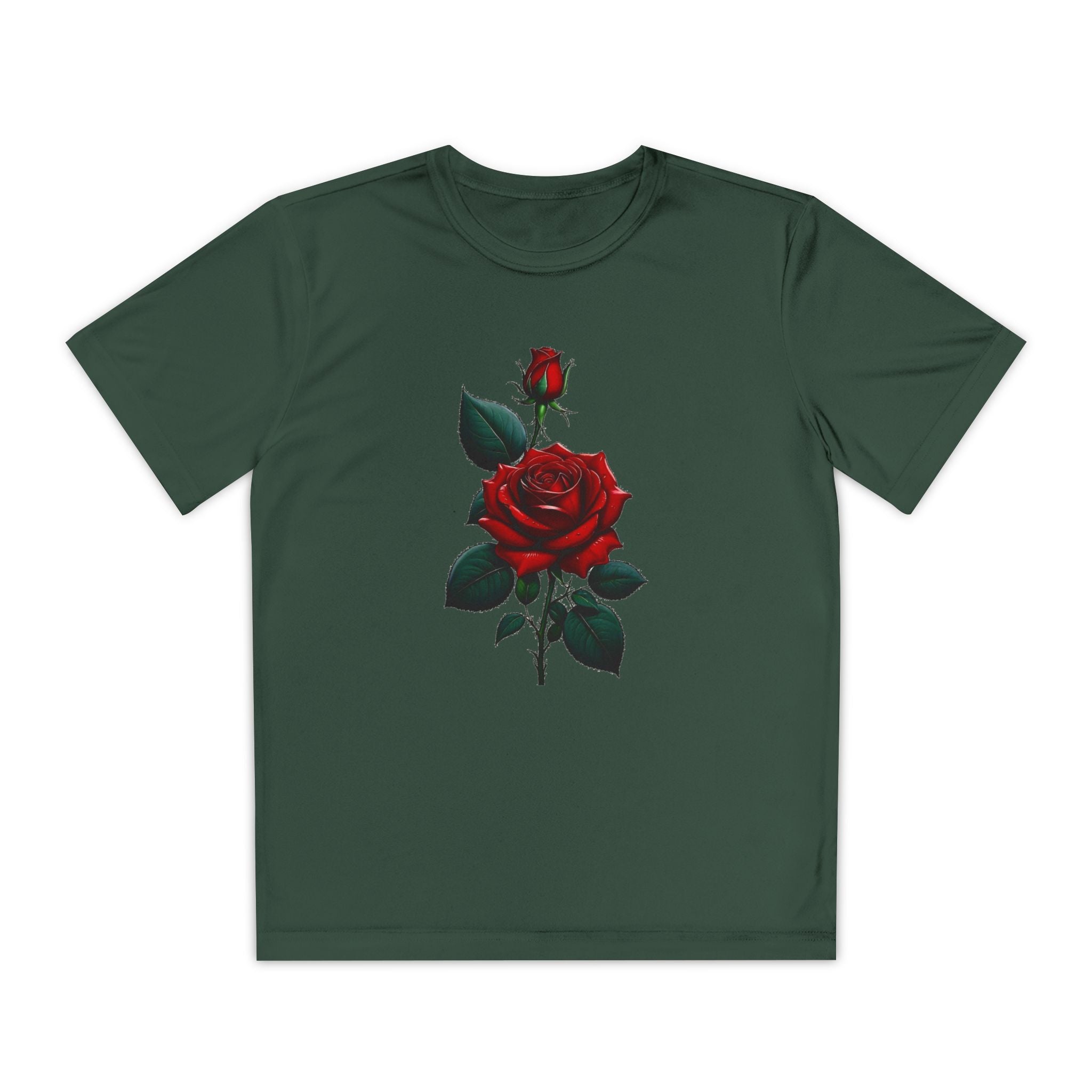 Flower Youth Tshirt, Girls Floral Tee, Kids Spring Shirt, Children's Botanical Top, Teen Blossom T-Shirt