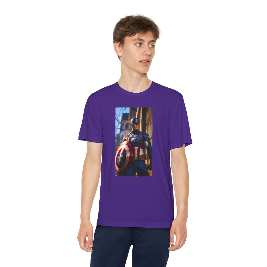 Captain America Superhero Marvel Patriotic, Kids Graphic T-Shirt, Boys Hero Top, Girls Comic Book Clothing, Birthday