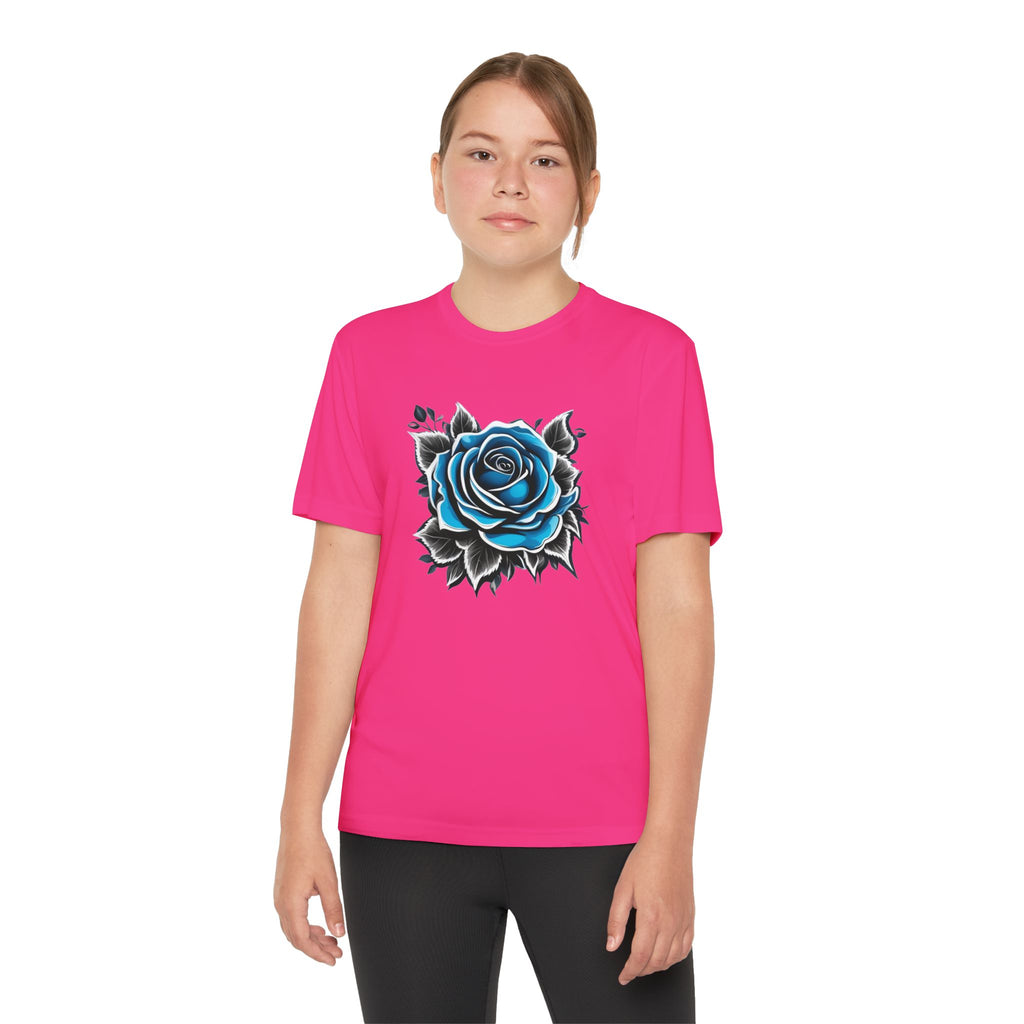 Flower Youth T-Shirt Sports Graphic Tee, Cool Athletic Shirt for Kids