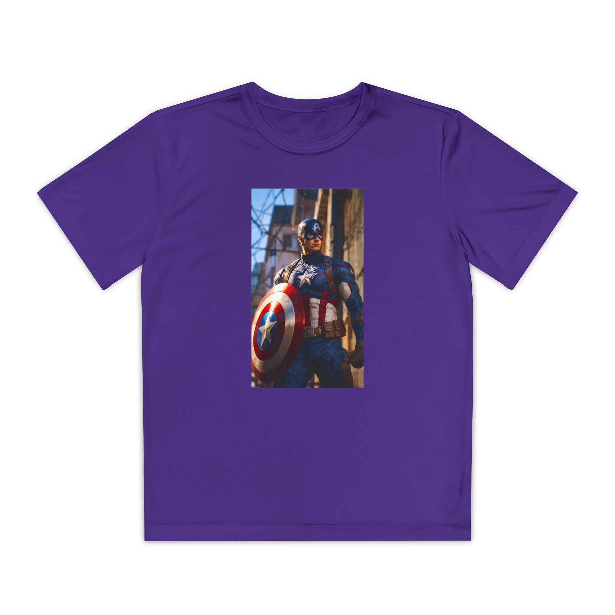 Captain America Superhero Marvel Patriotic, Kids Graphic T-Shirt, Boys Hero Top, Girls Comic Book Clothing, Birthday