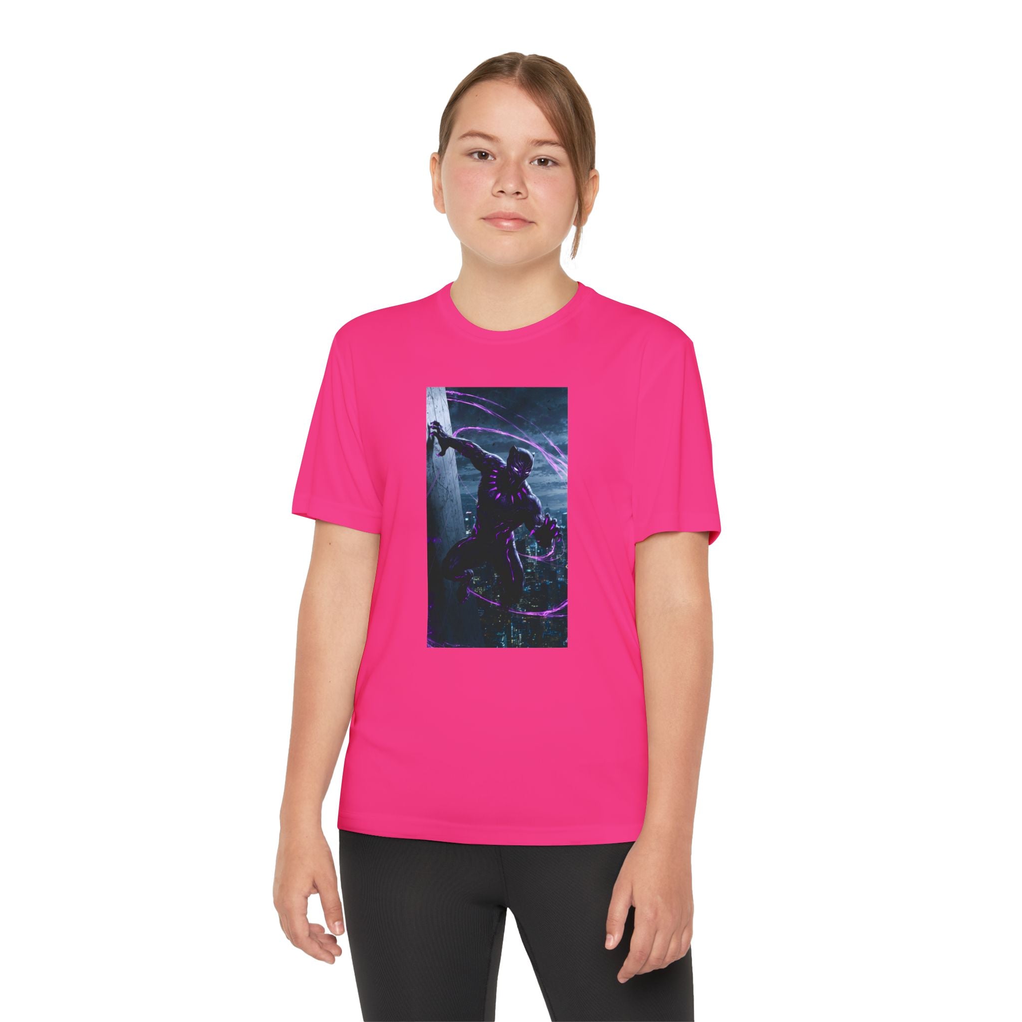 The Black Panther Superhero Marvel Patriotic, Kids Graphic T-Shirt, Boys Hero Top, Girls Comic Book Clothing, Birthday
