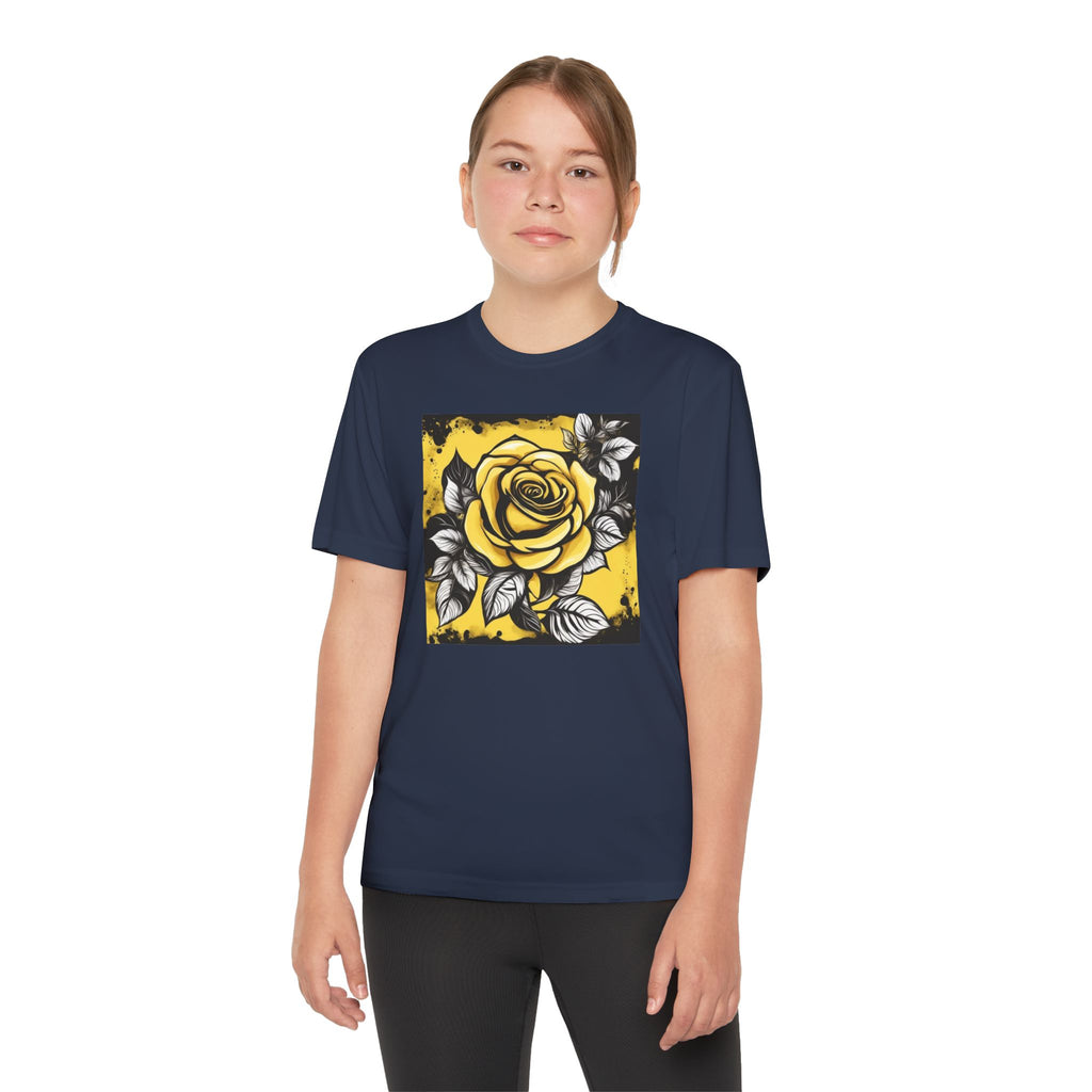 Flower Youth Tshirt, Girls Floral Tee, Kids Spring Shirt, Children's Botanical Top, Teen Blossom T-Shirt