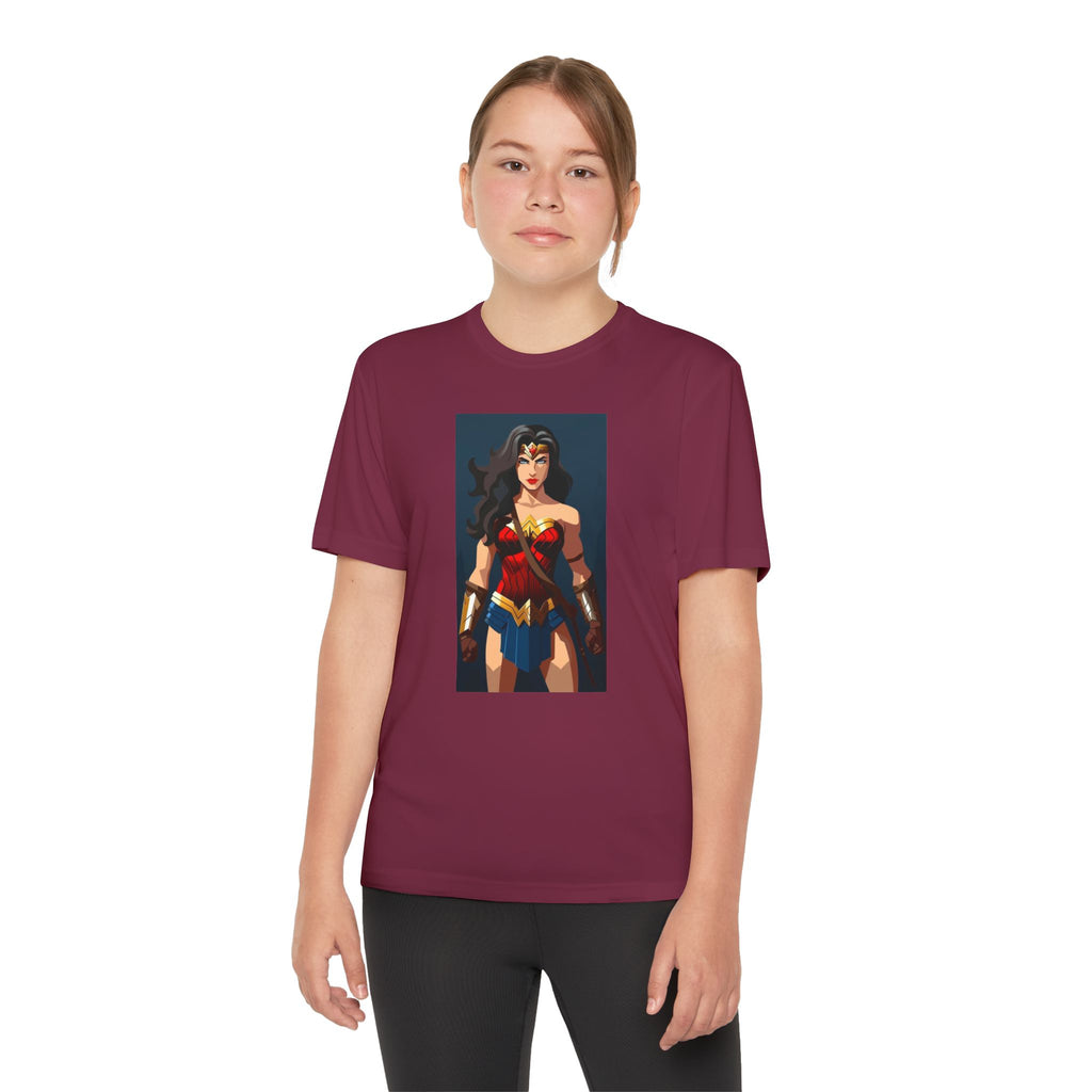 Superhero Youth T-Shirt Sports Graphic Tee, Cool Athletic Shirt for Kids