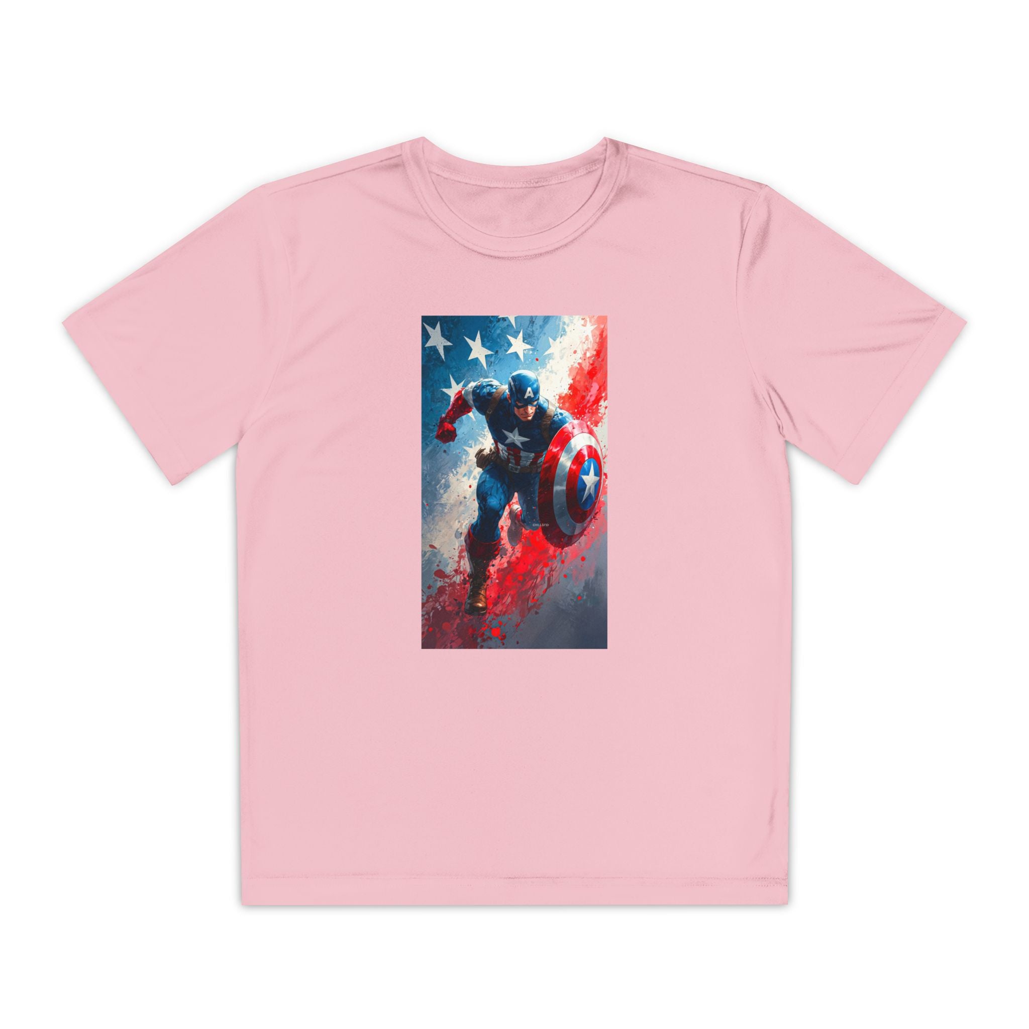 Captain America Superhero Marvel Patriotic, Kids Graphic T-Shirt, Boys Hero Top, Girls Comic Book Clothing, Birthday