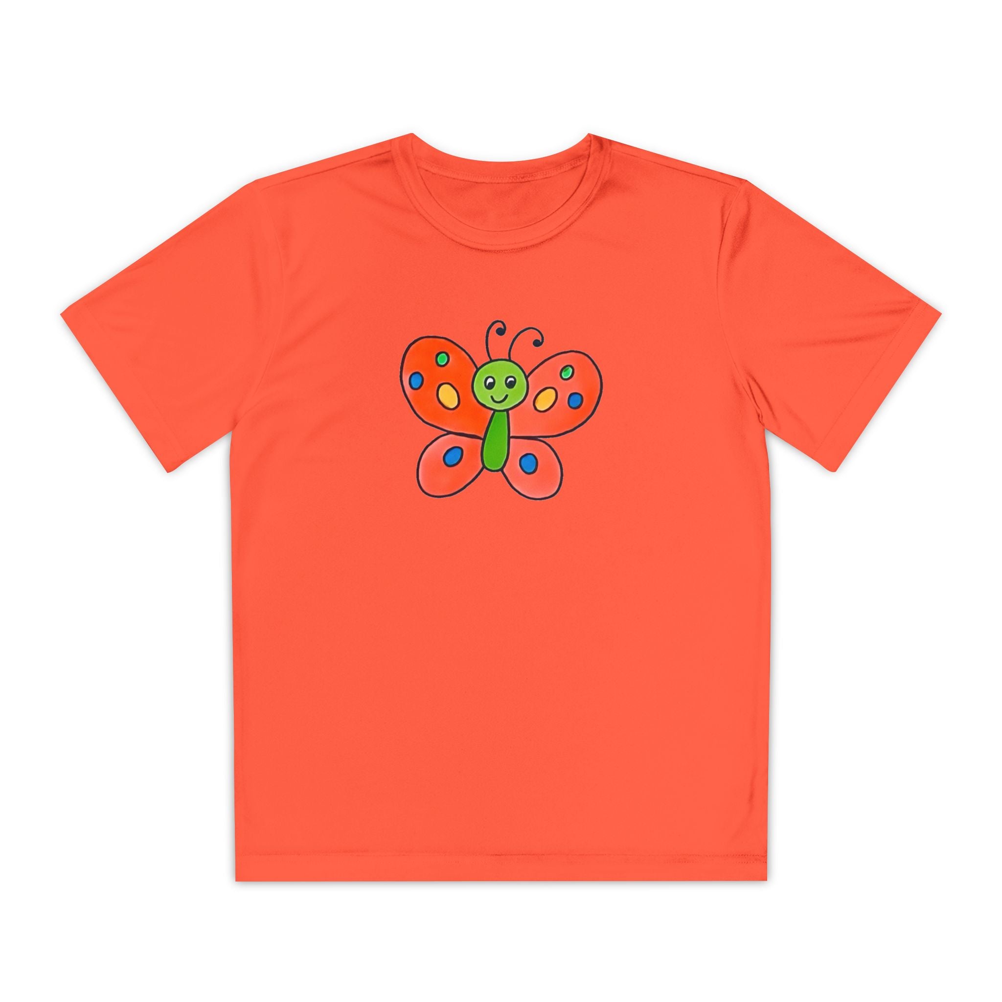 Butterffy Youth T-Shirt Sports Graphic Tee, Cool Athletic Shirt for Kids, Perfect for Sports Events, Team Spirit