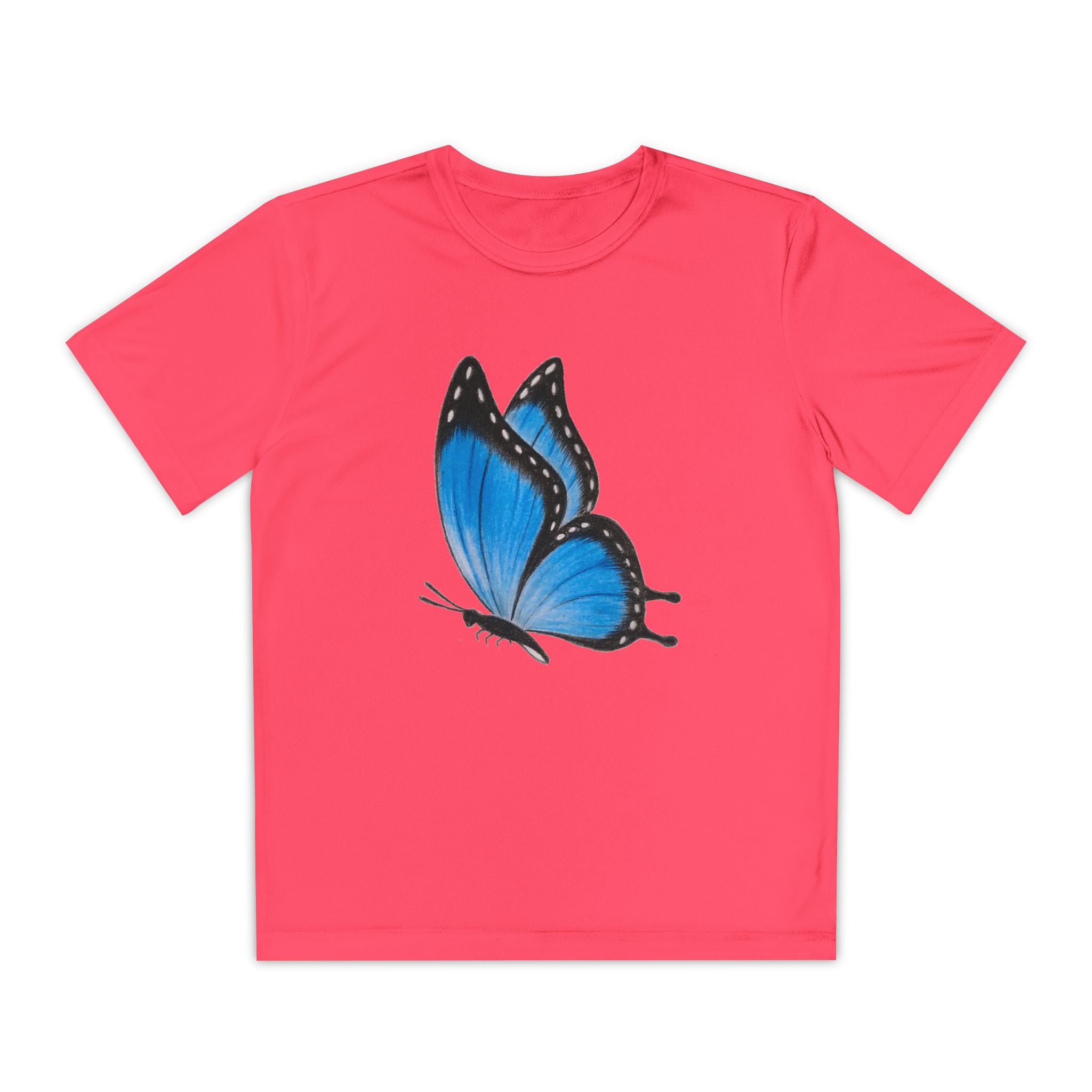 Butterffy Youth T-Shirt Sports Graphic Tee, Cool Athletic Shirt for Kids, Perfect for Sports Events, Team Spirit